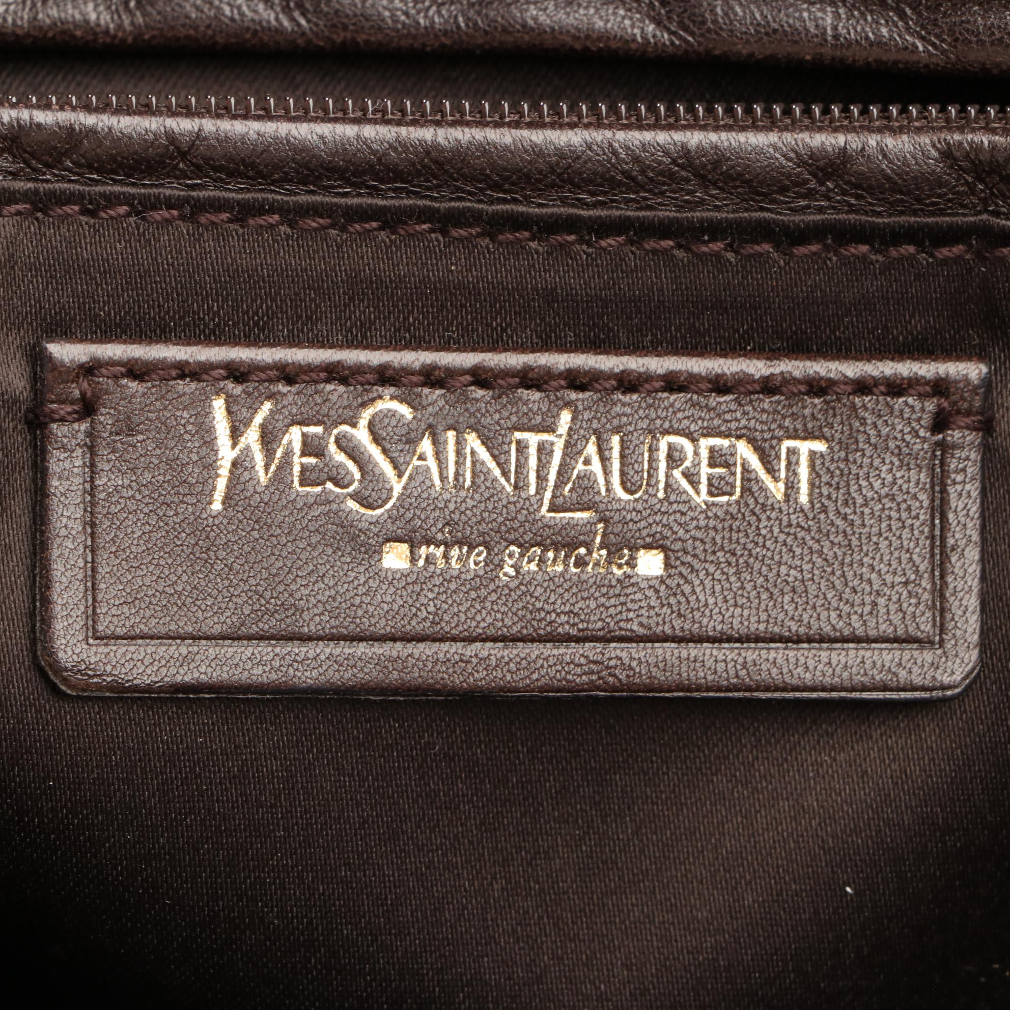 Yves Saint Laurent Muse Grained Leather Top Handle Bag