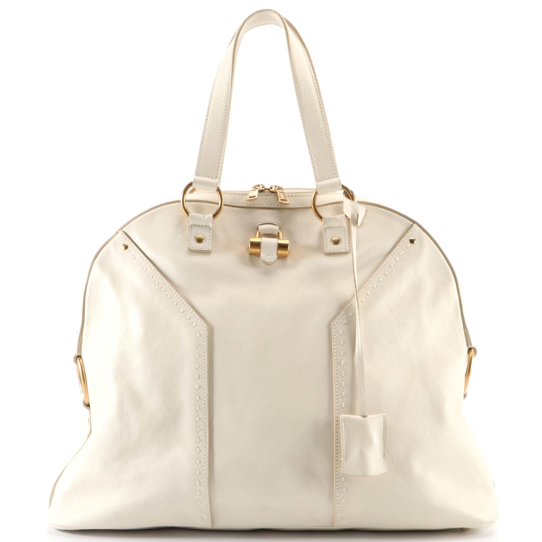 Yves Saint Laurent Muse Grained Leather Top Handle Bag