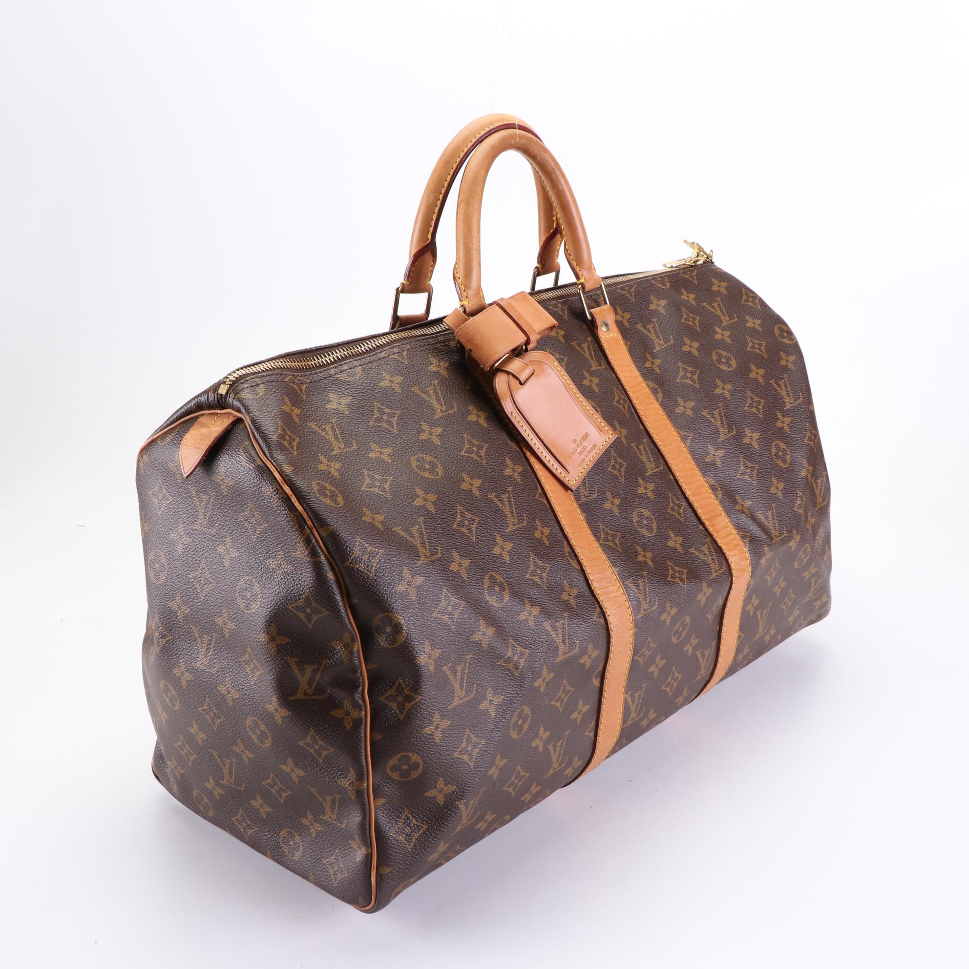 Louis Vuitton Keepall 50 in Monogram Canvas and Vachetta Leather
