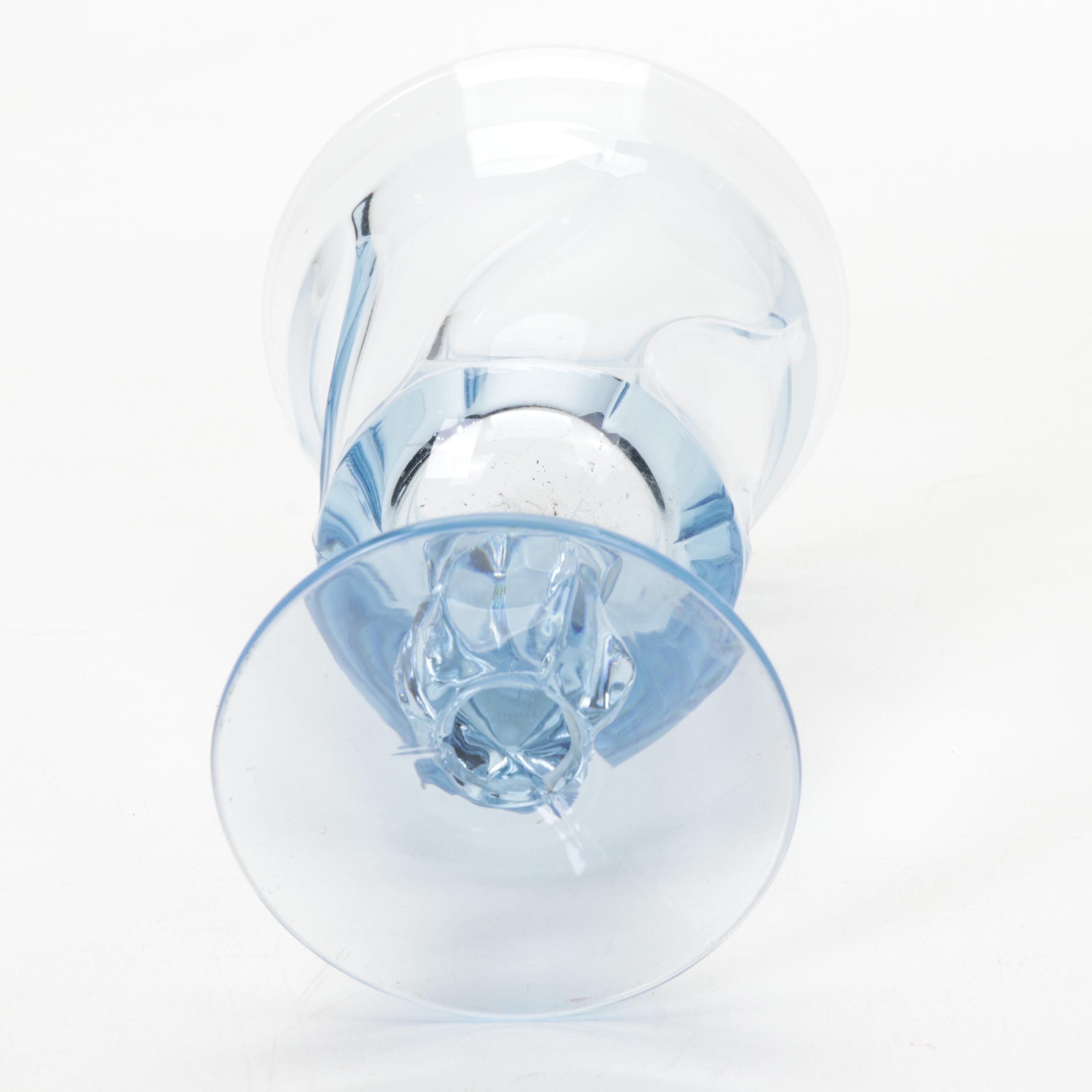 Fostoria "Jamestown Blue" Juice and Iced Tea Glasses, 1958-1982