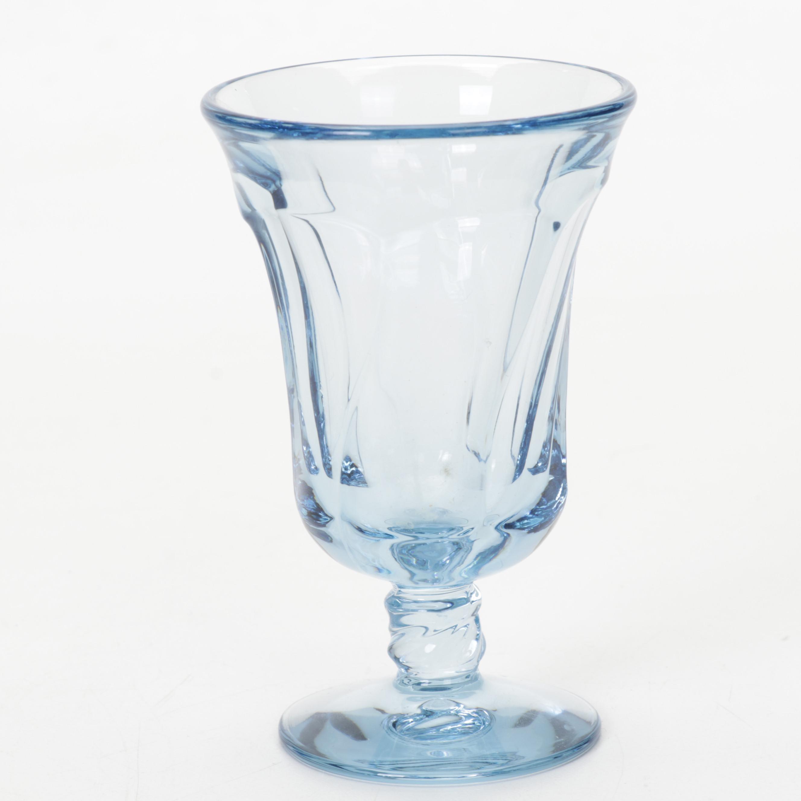 Fostoria "Jamestown Blue" Juice and Iced Tea Glasses, 1958-1982