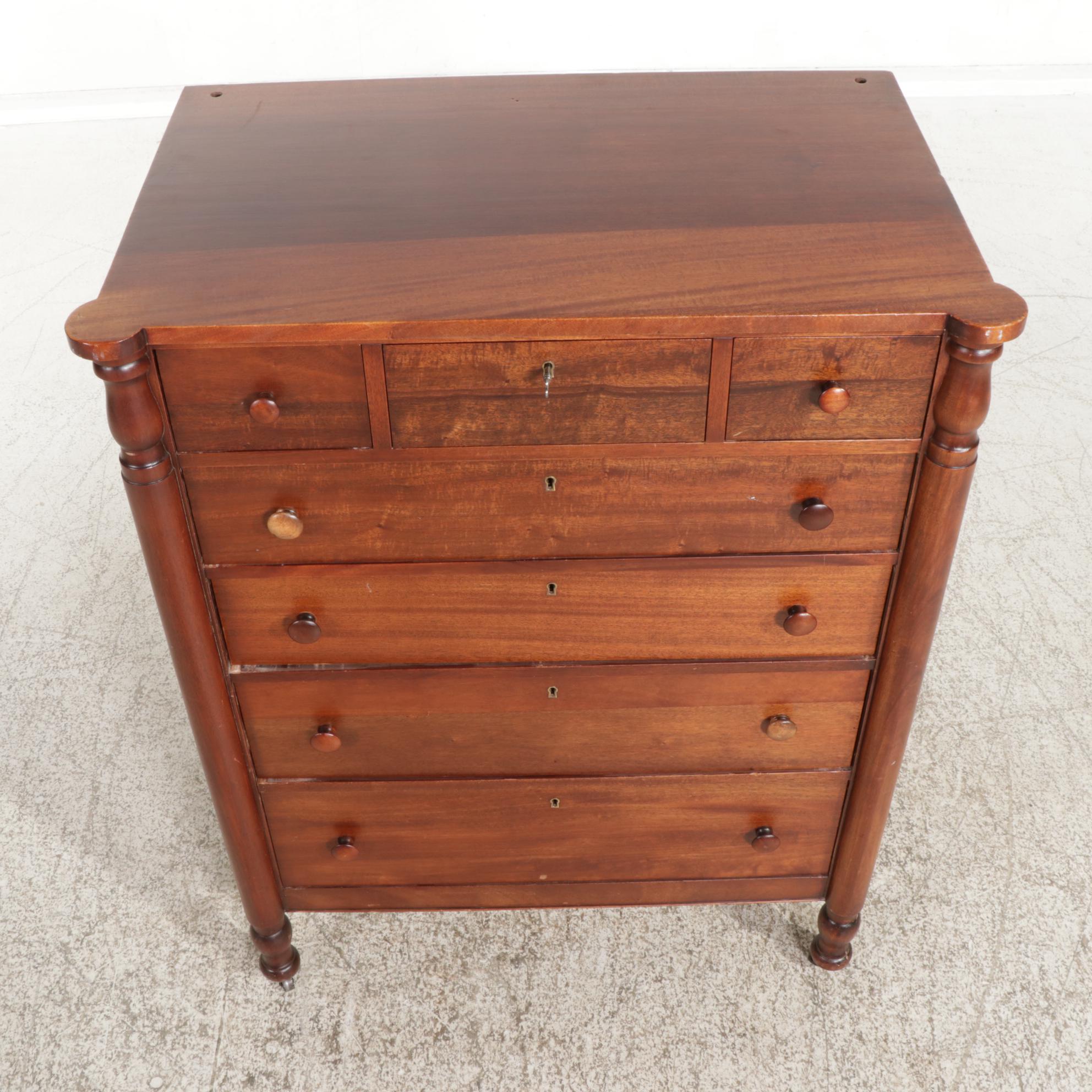 Empire Style Mahogany Chest of Drawers, Early to Mid 20th Century