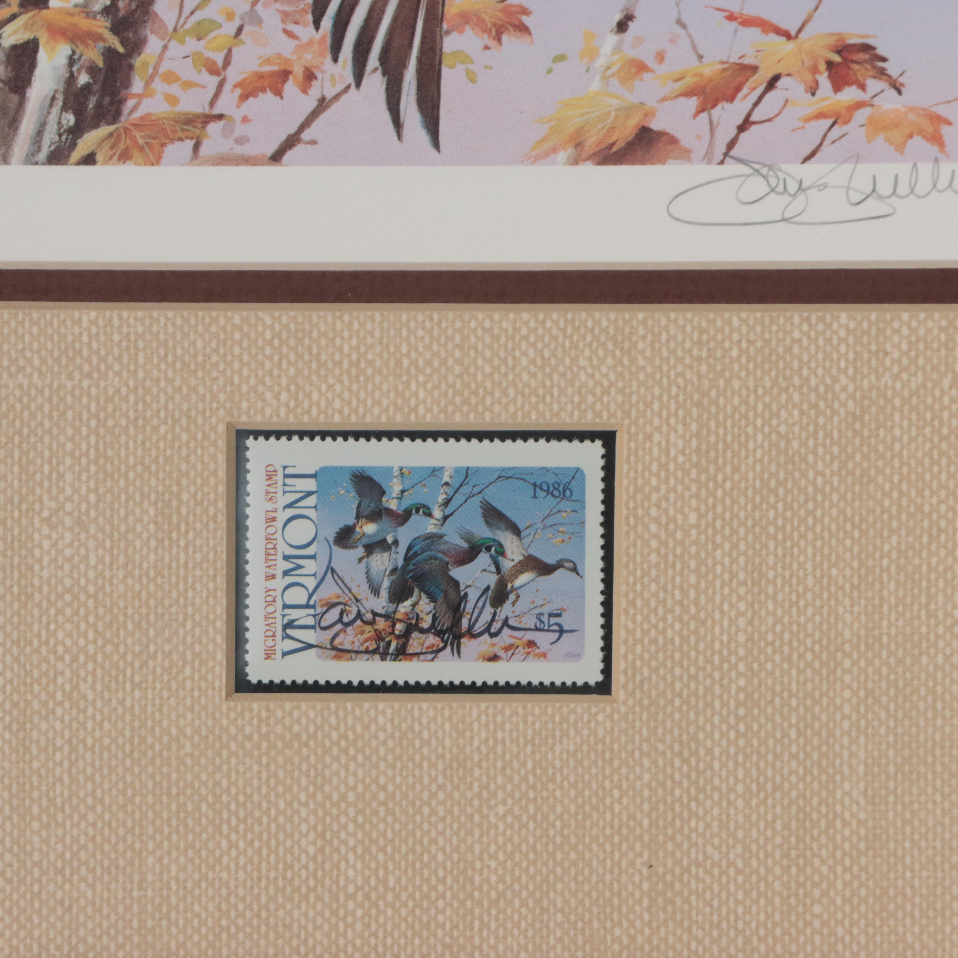 Waterfowl Themed Offset Lithographs and Postage Stamps