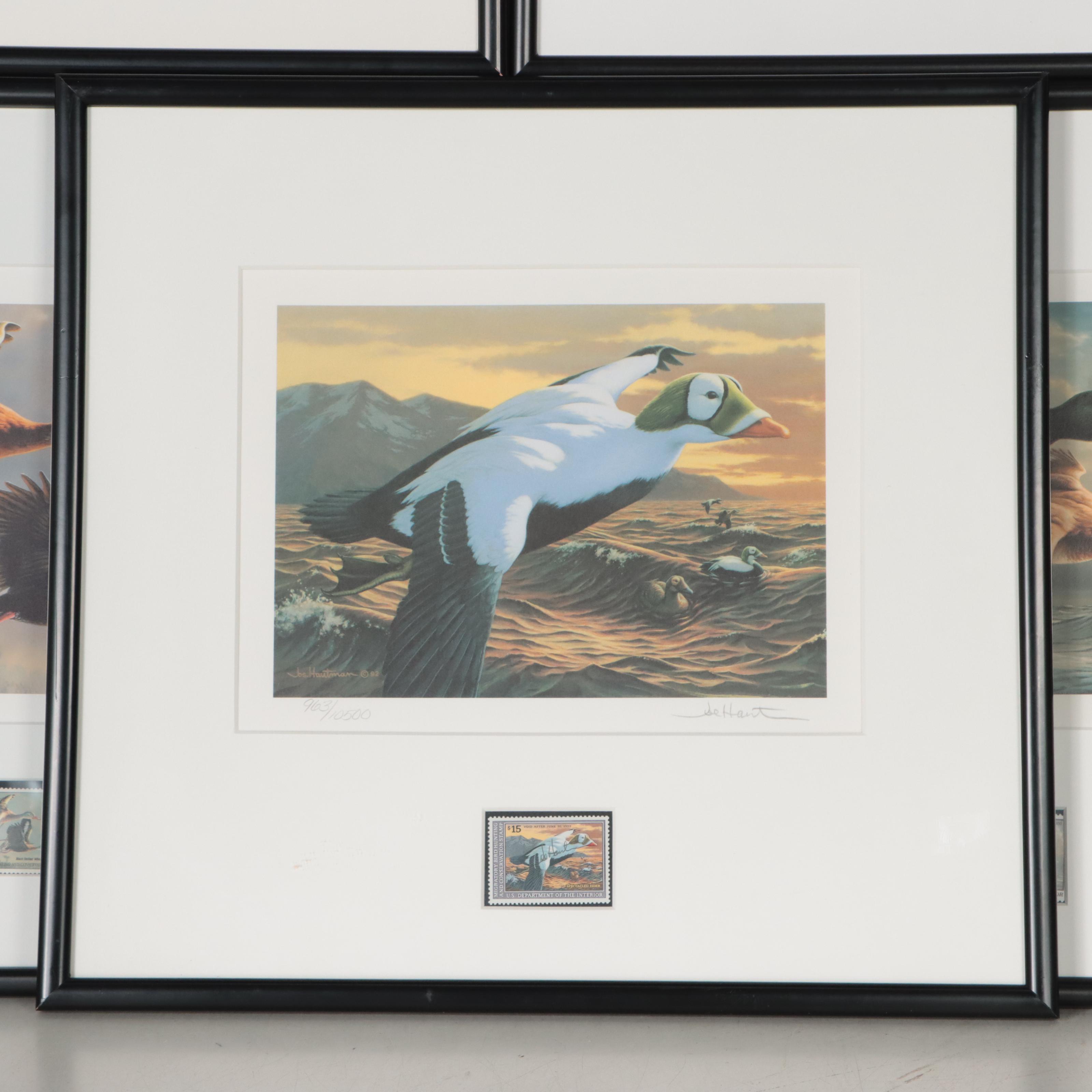 Waterfowl Themed Offset Lithographs and Postage Stamps