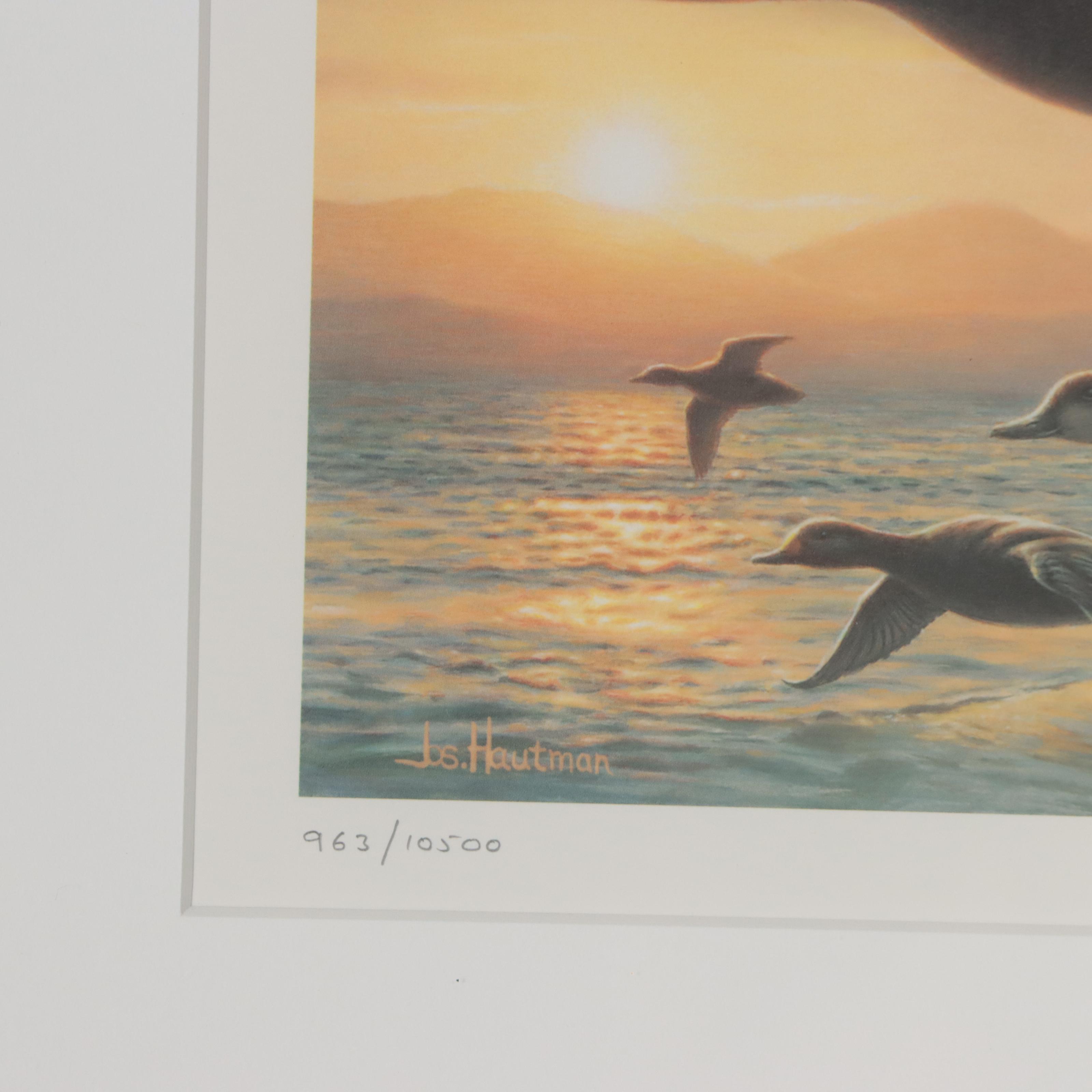 Waterfowl Themed Offset Lithographs and Postage Stamps