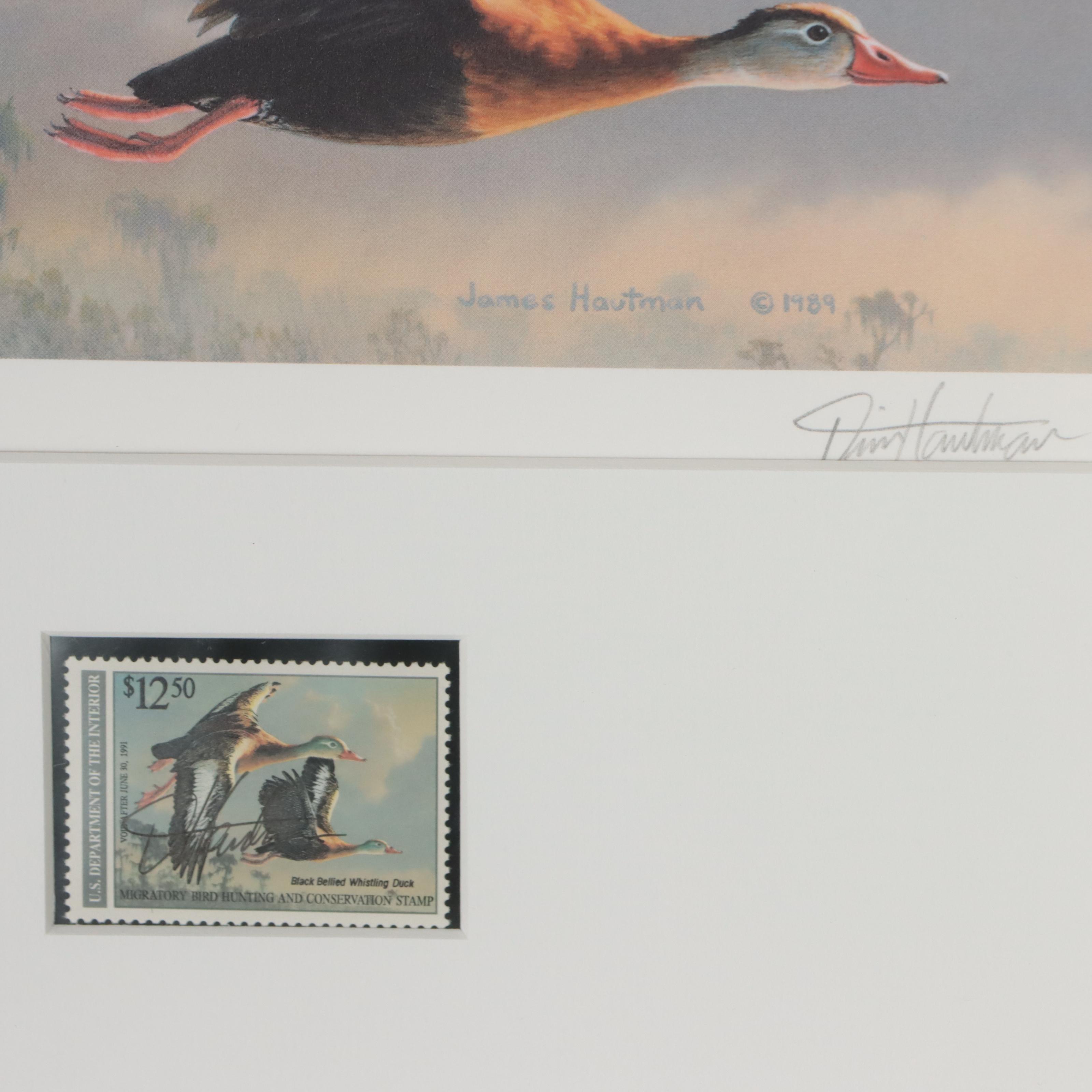 Waterfowl Themed Offset Lithographs and Postage Stamps