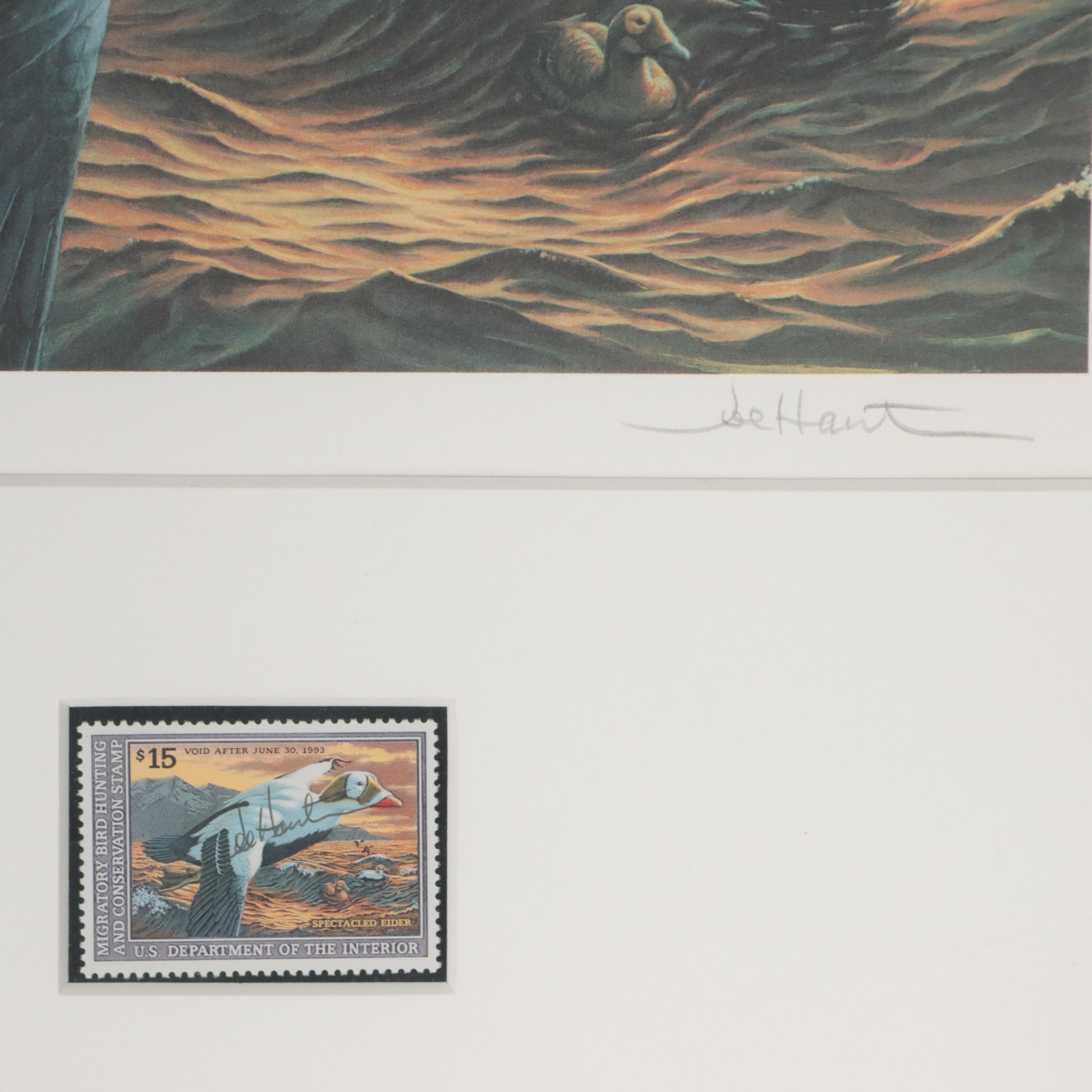 Waterfowl Themed Offset Lithographs and Postage Stamps