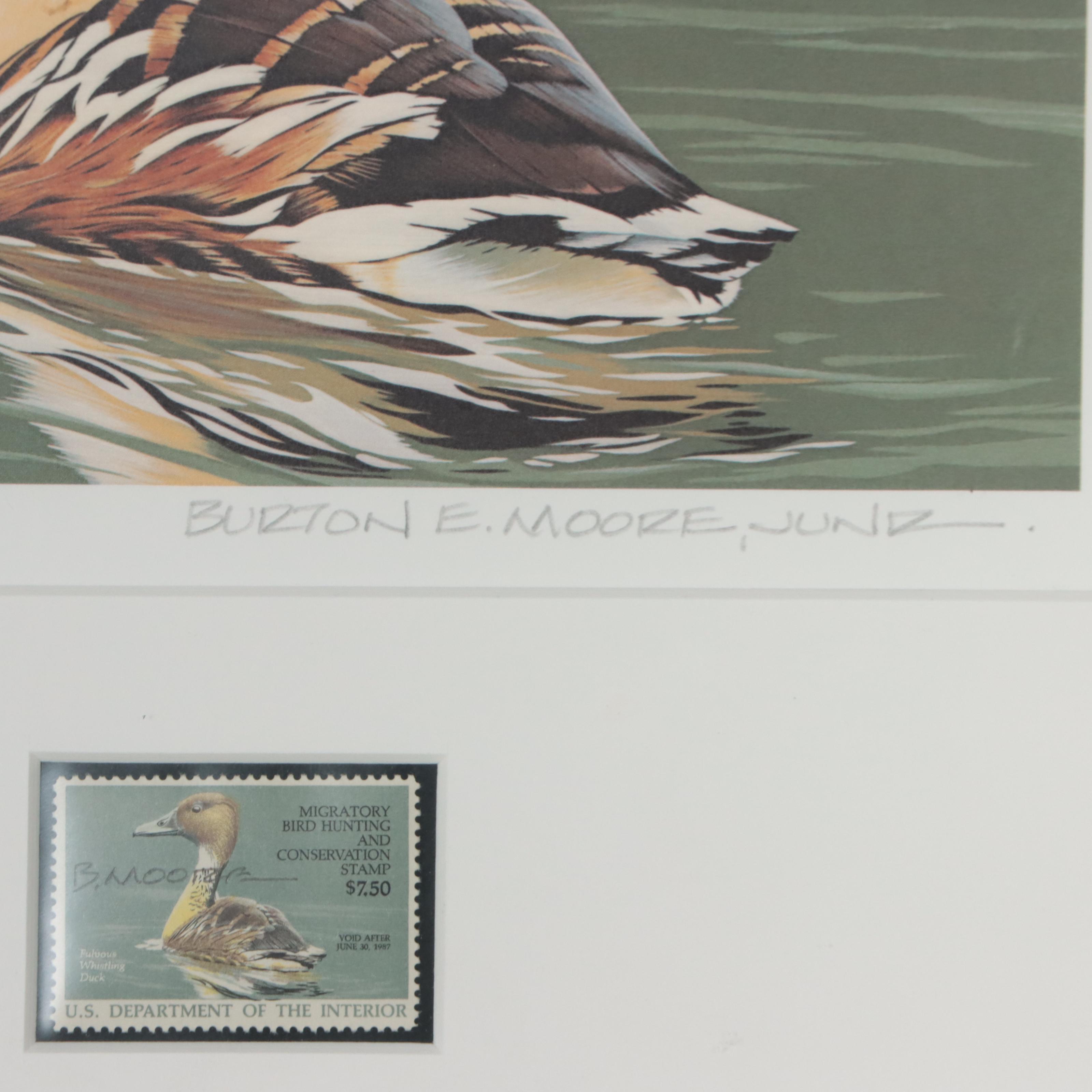 Waterfowl Themed Offset Lithographs and Postage Stamps