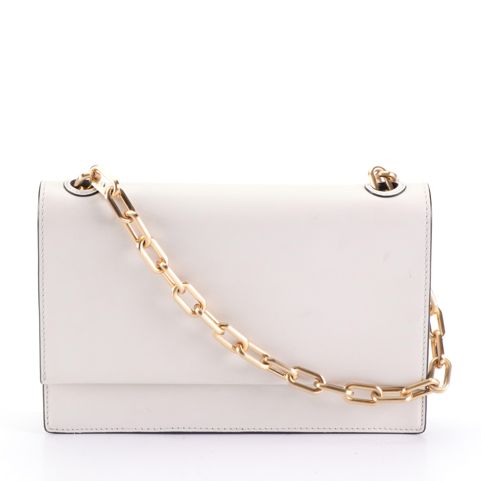 Isaac Mizrahi Bicolor Leather Tote and Flynn Off-White Leather Shoulder Bags