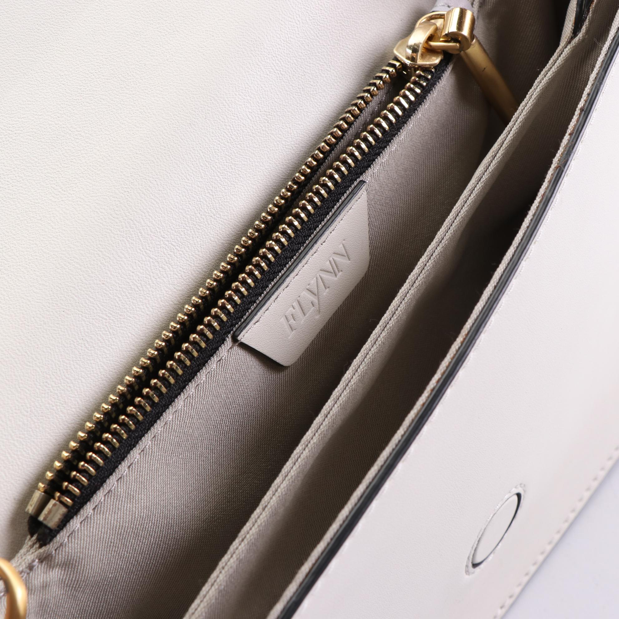 Isaac Mizrahi Bicolor Leather Tote and Flynn Off-White Leather Shoulder Bags