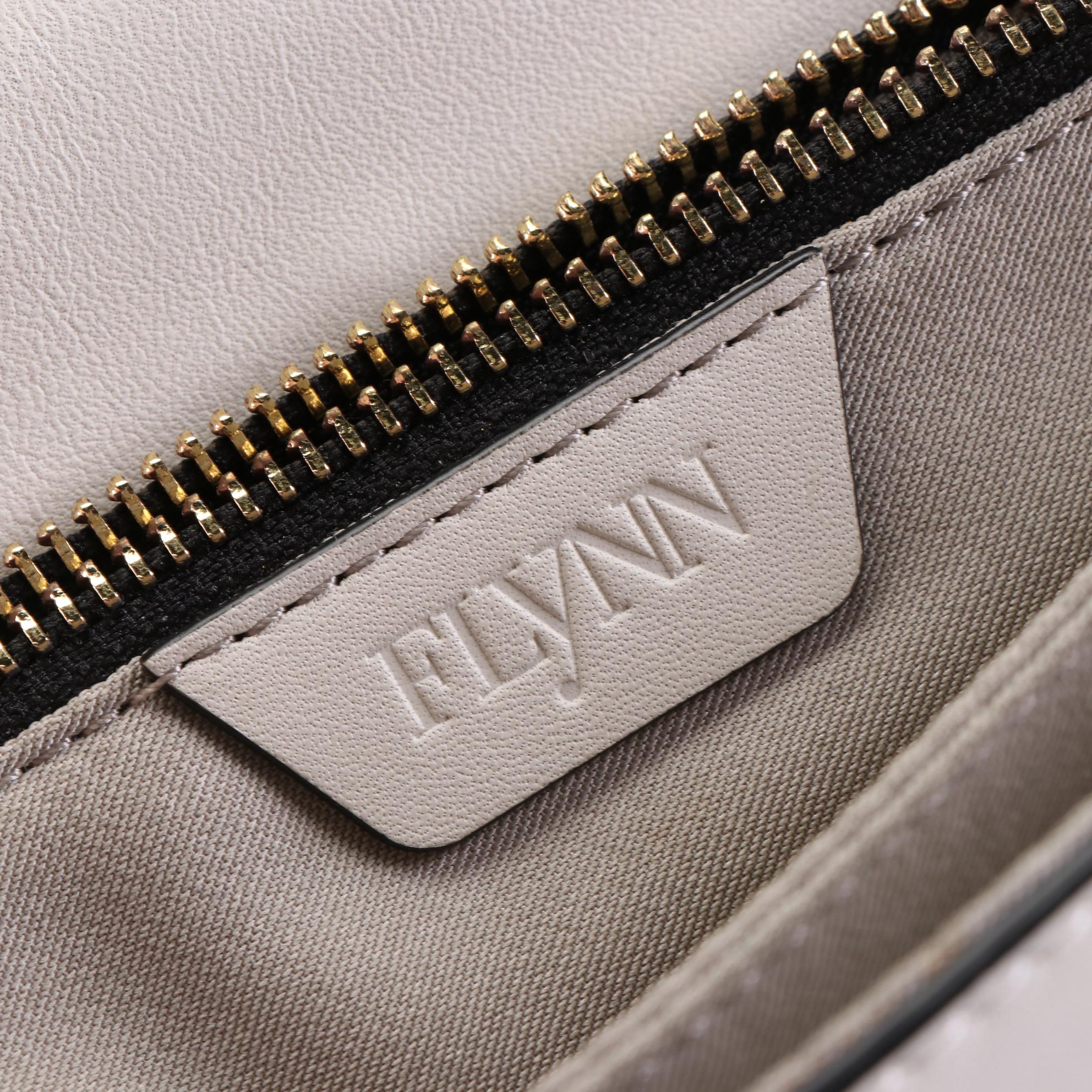 Isaac Mizrahi Bicolor Leather Tote and Flynn Off-White Leather Shoulder Bags