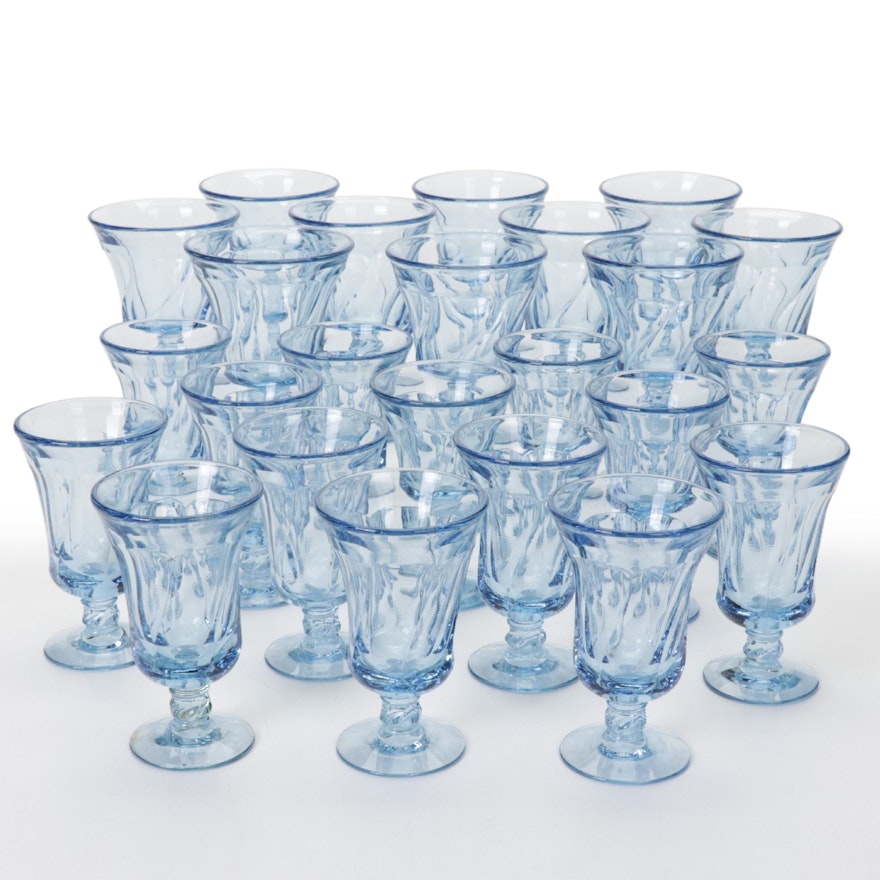 Fostoria "Jamestown Blue" Juice and Iced Tea Glasses, 1958-1982