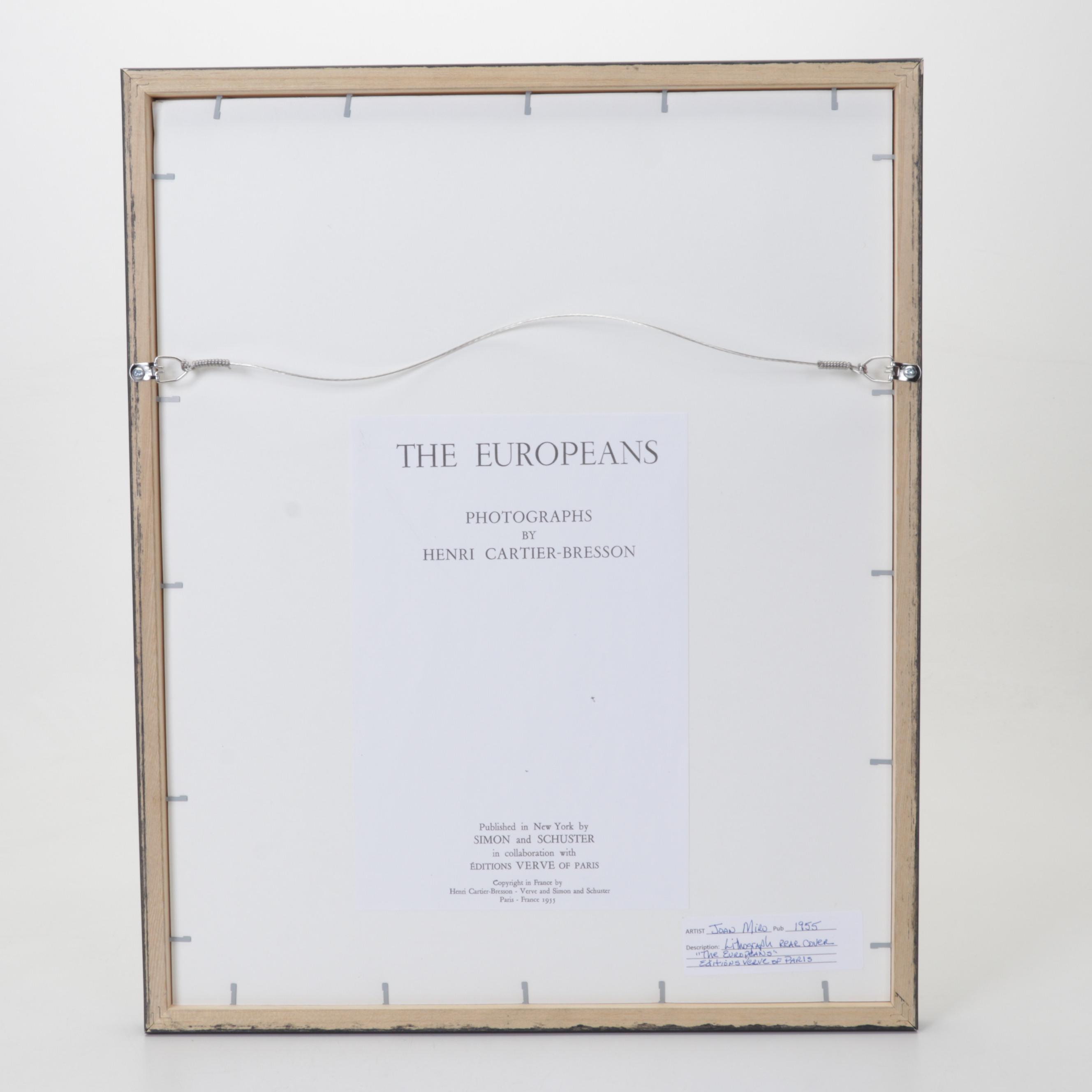 Joan Miró Color Lithograph for Henri Cartier-Bresson's "The Europeans," 1955