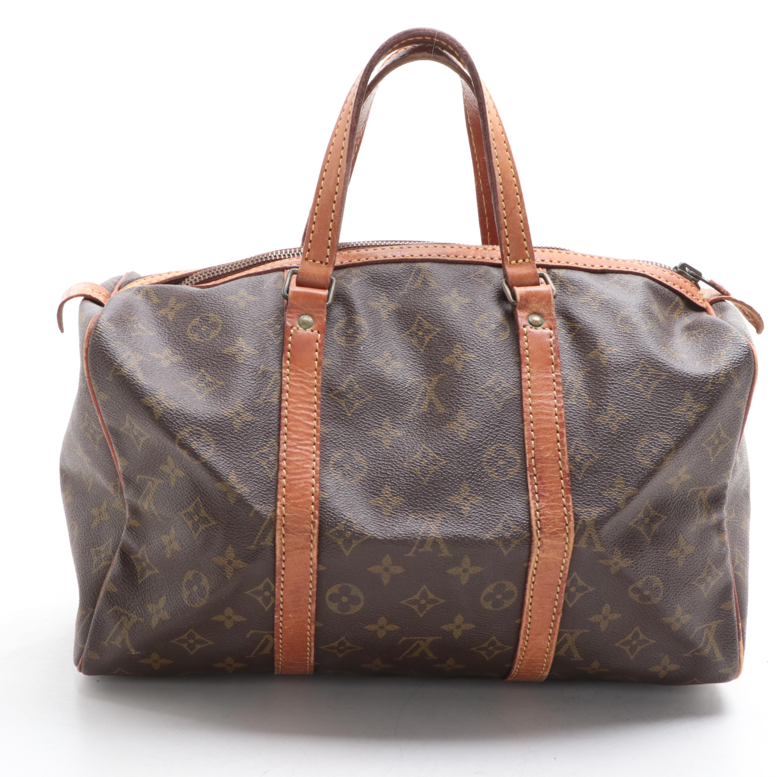 Louis Vuitton Sac Souple 35 in Monogram Canvas and Vachetta Leather