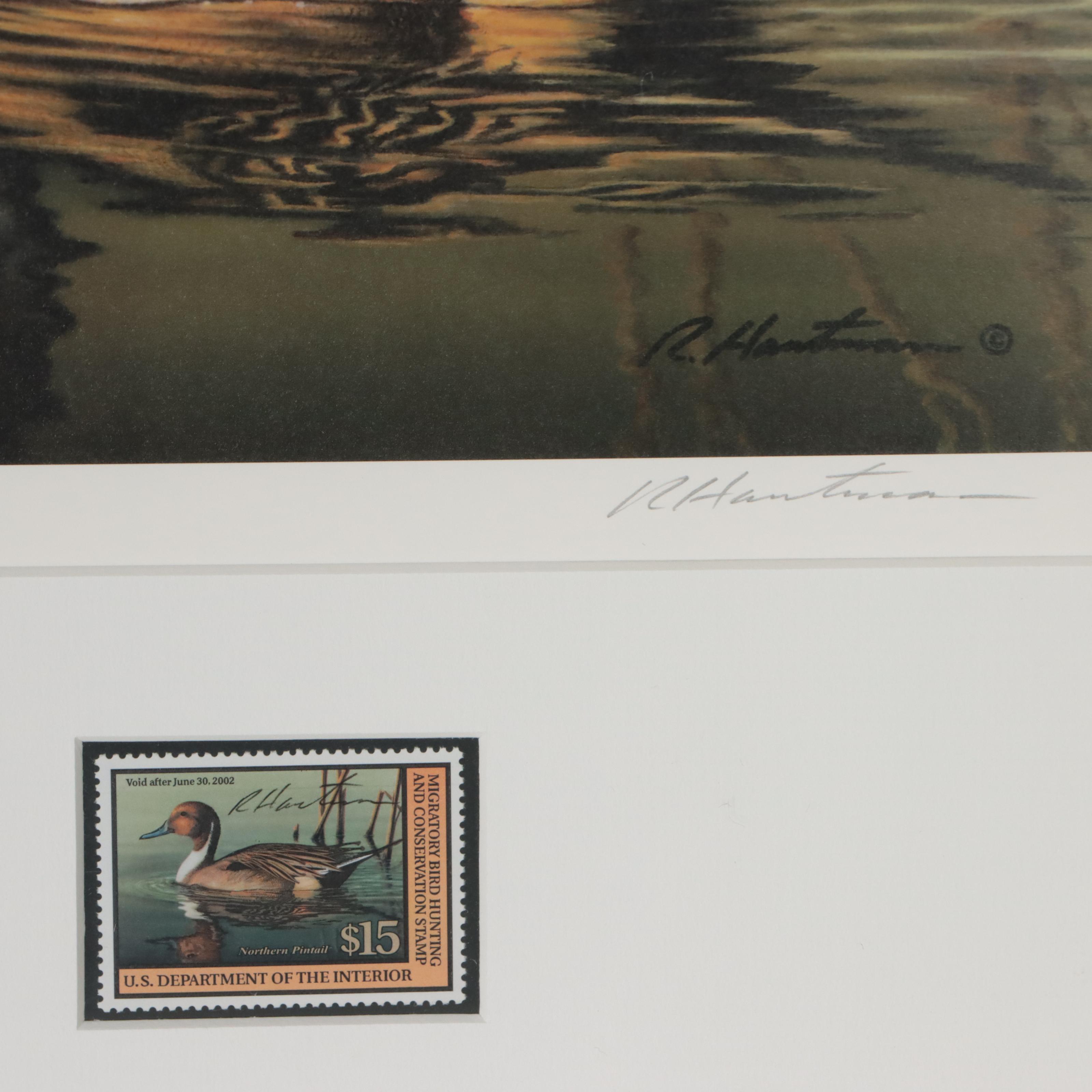 Waterfowl Themed Offset Lithographs and Postage Stamps