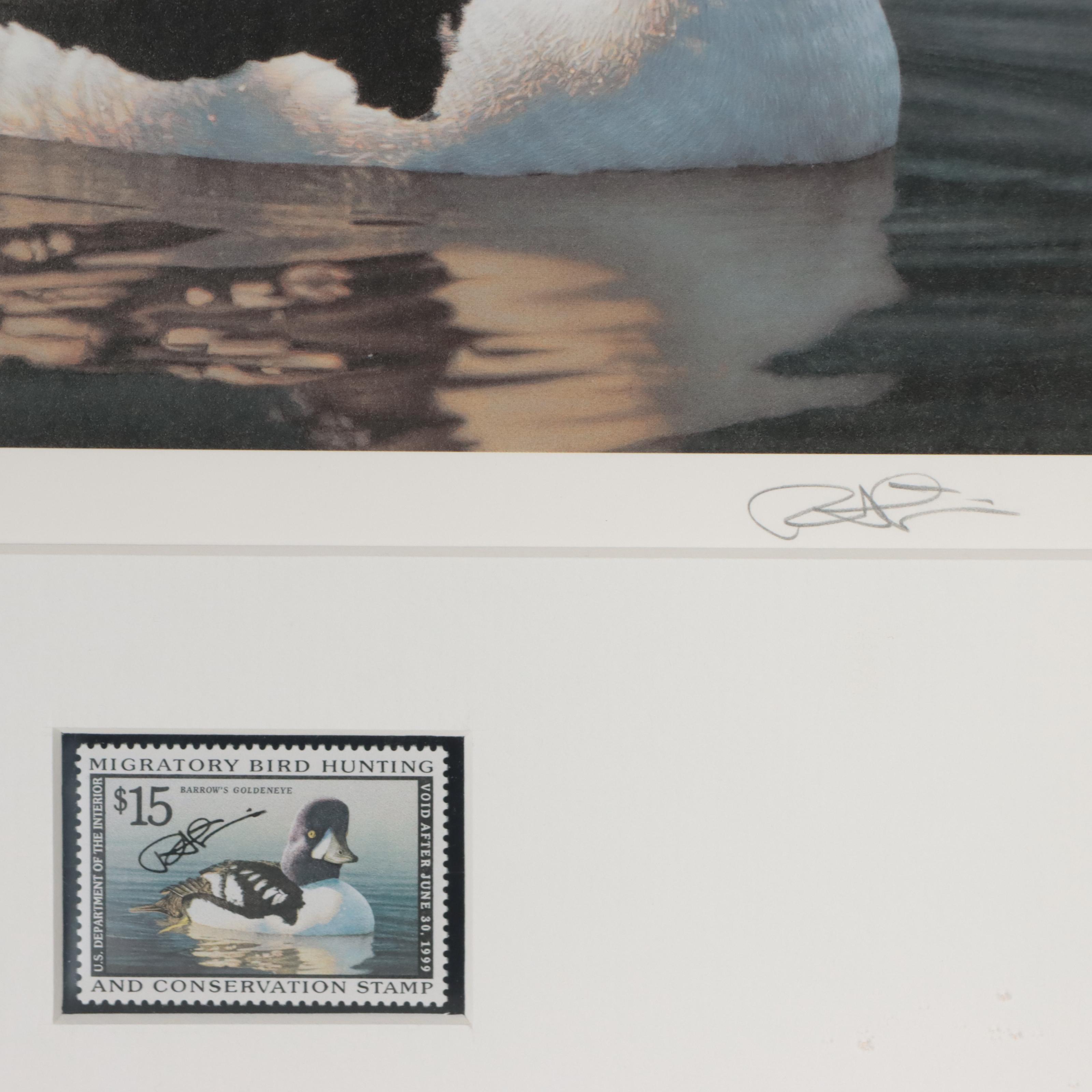 Waterfowl Themed Offset Lithographs and Postage Stamps