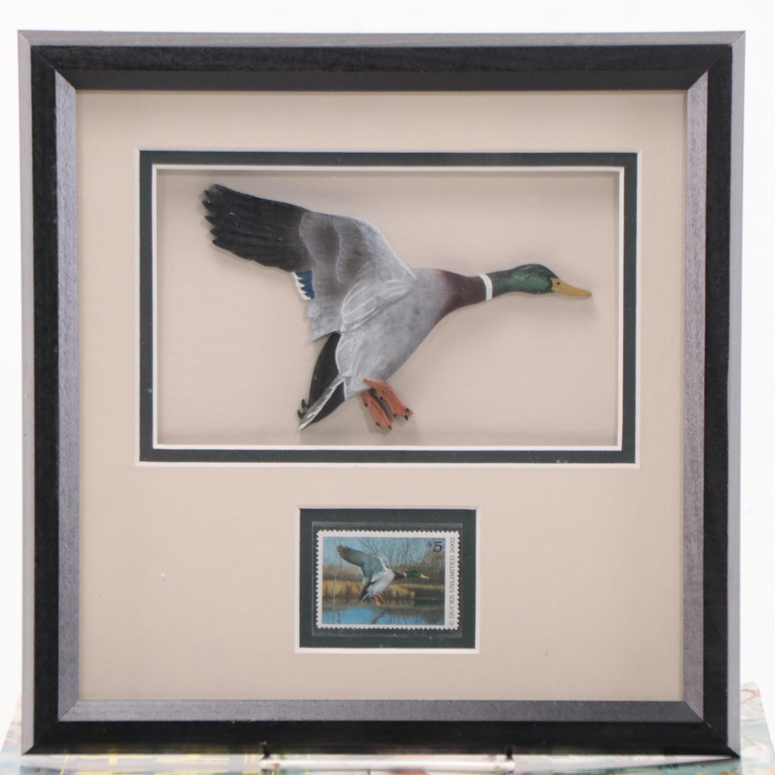 Ducks Unlimited Hand-Painted Resin Plaque With Stamp, Duck Books