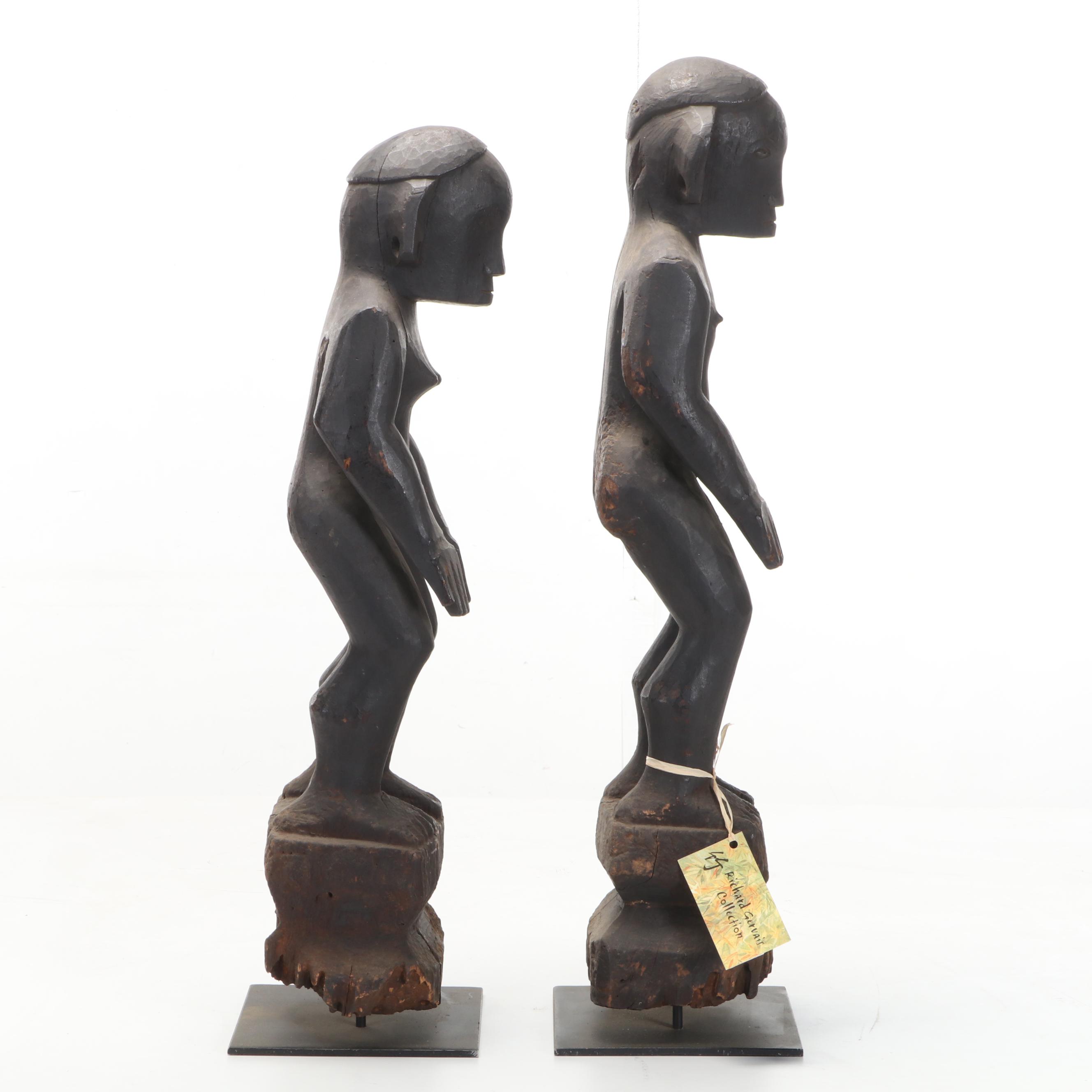 Ifugao "Bulul" Hand-Carved Wooden Figural Sculptures, Early 20th Century