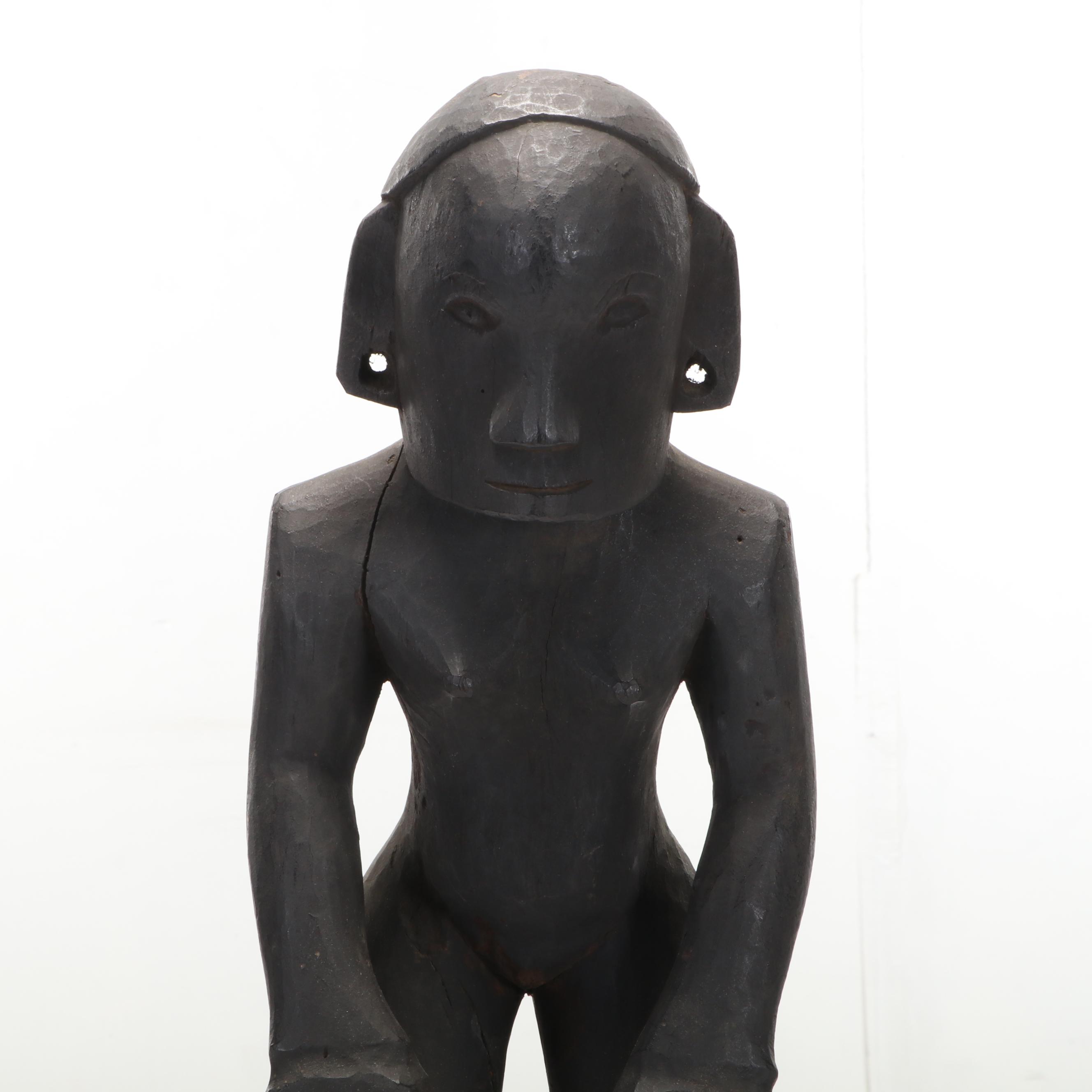Ifugao "Bulul" Hand-Carved Wooden Figural Sculptures, Early 20th Century