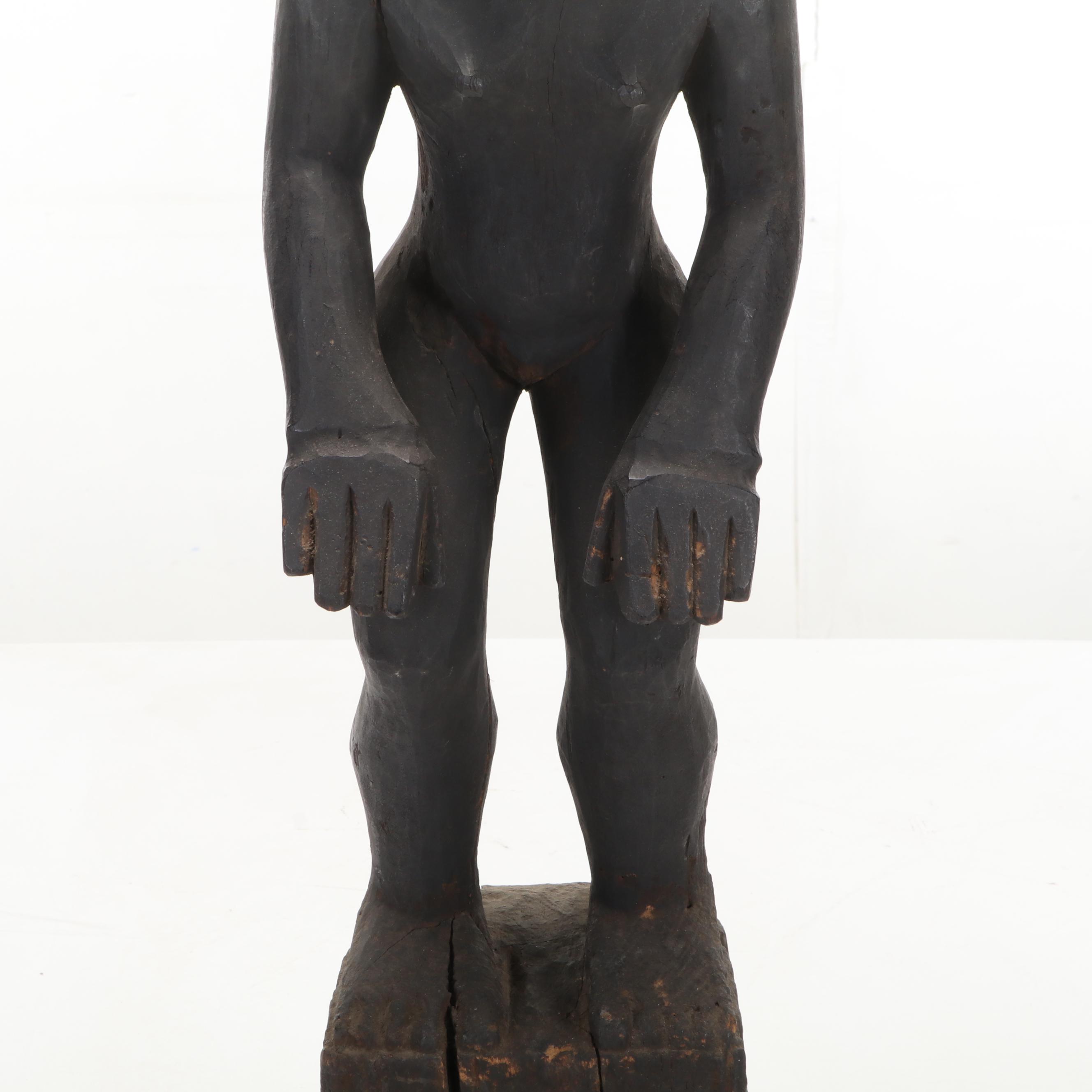 Ifugao "Bulul" Hand-Carved Wooden Figural Sculptures, Early 20th Century