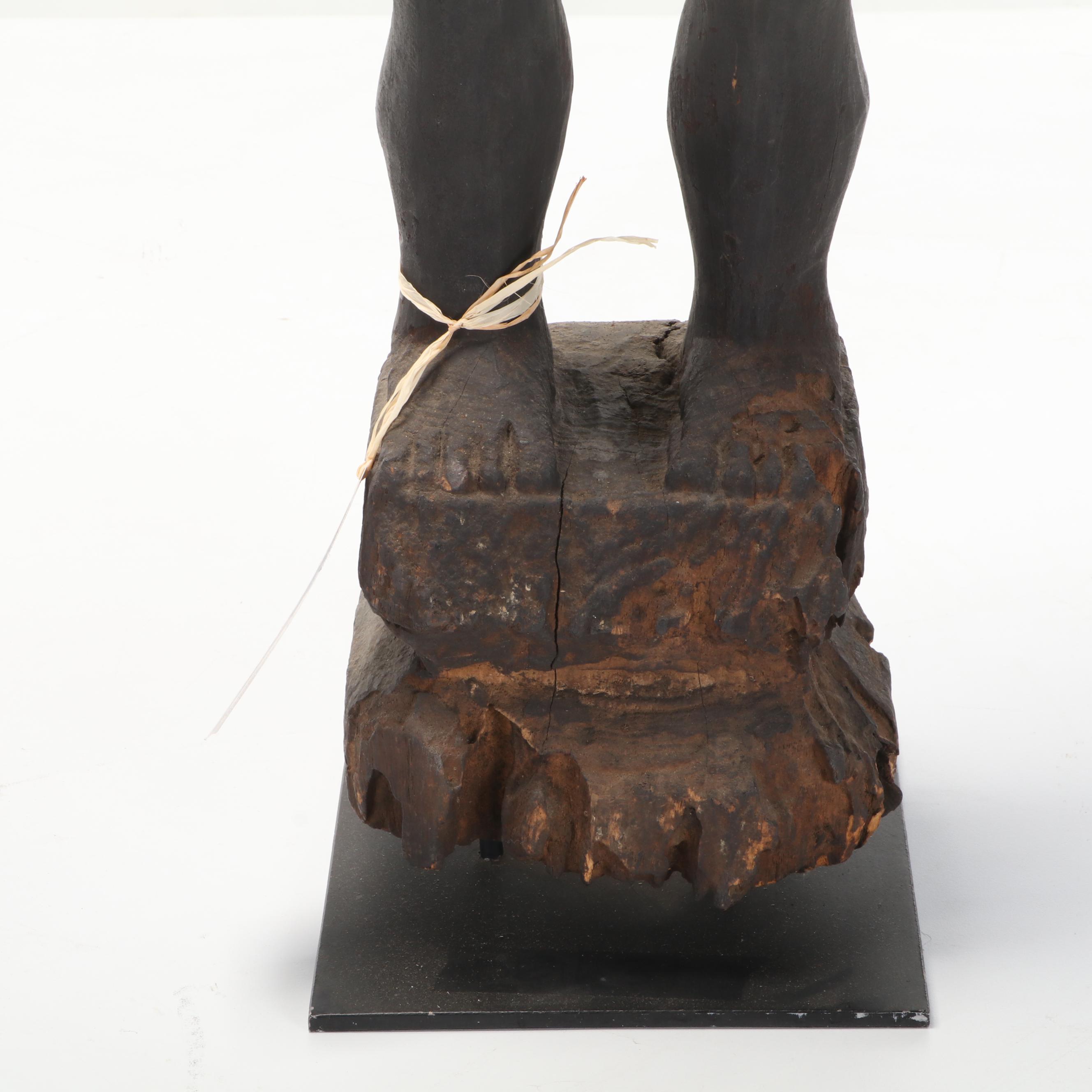 Ifugao "Bulul" Hand-Carved Wooden Figural Sculptures, Early 20th Century