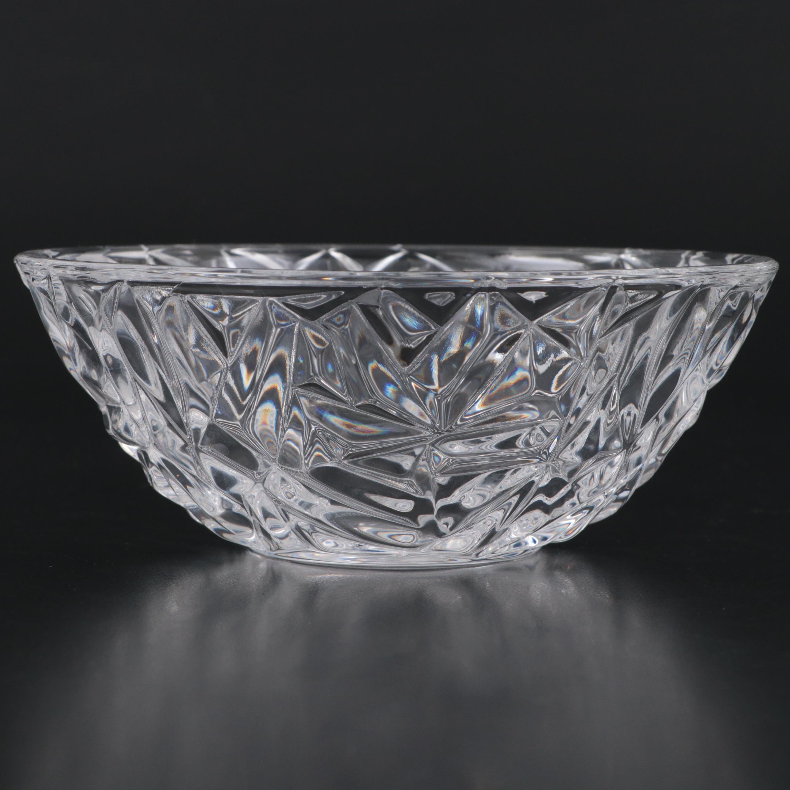 Tiffany & Co. "Rock Cut" Crystal Serving Bowl