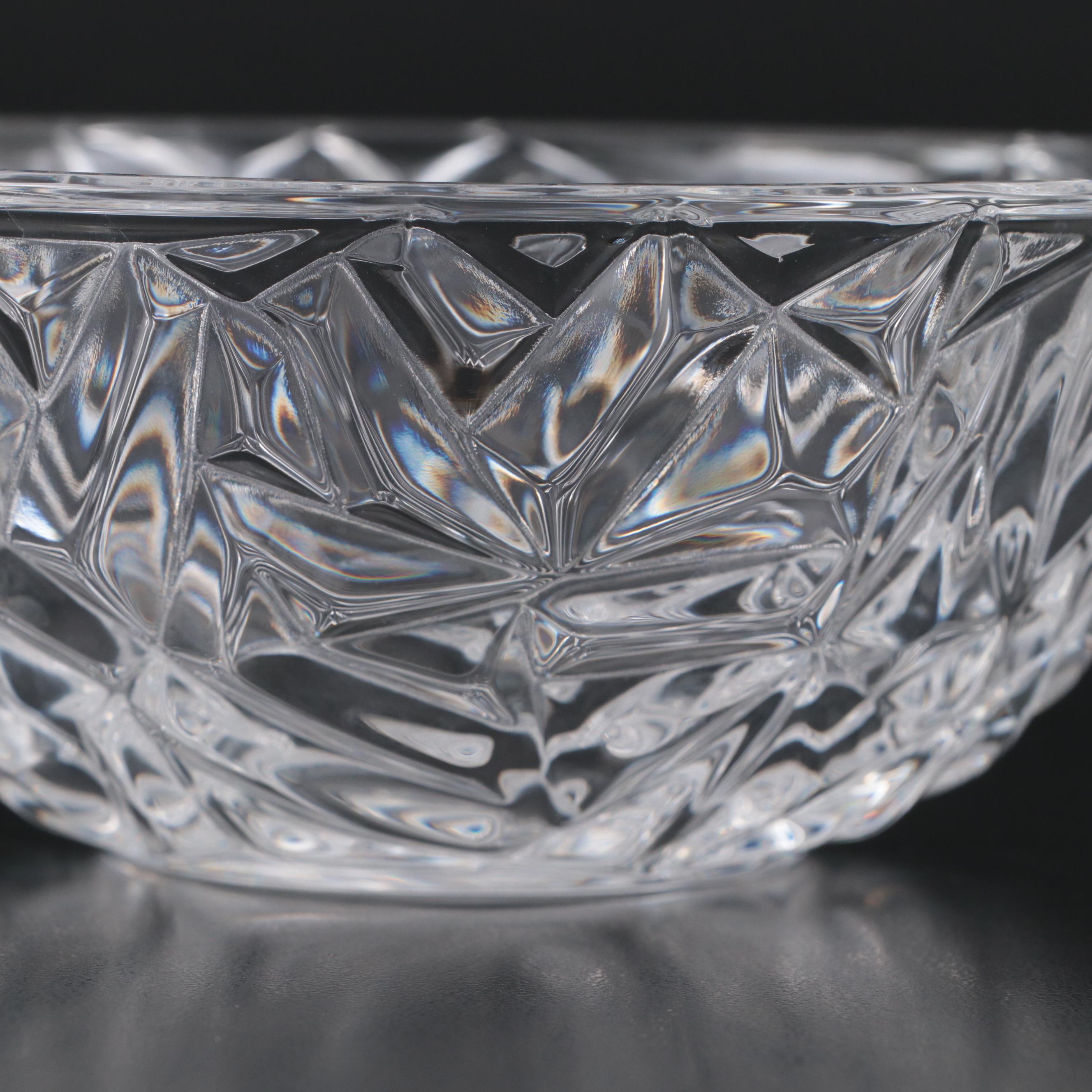 Tiffany & Co. "Rock Cut" Crystal Serving Bowl