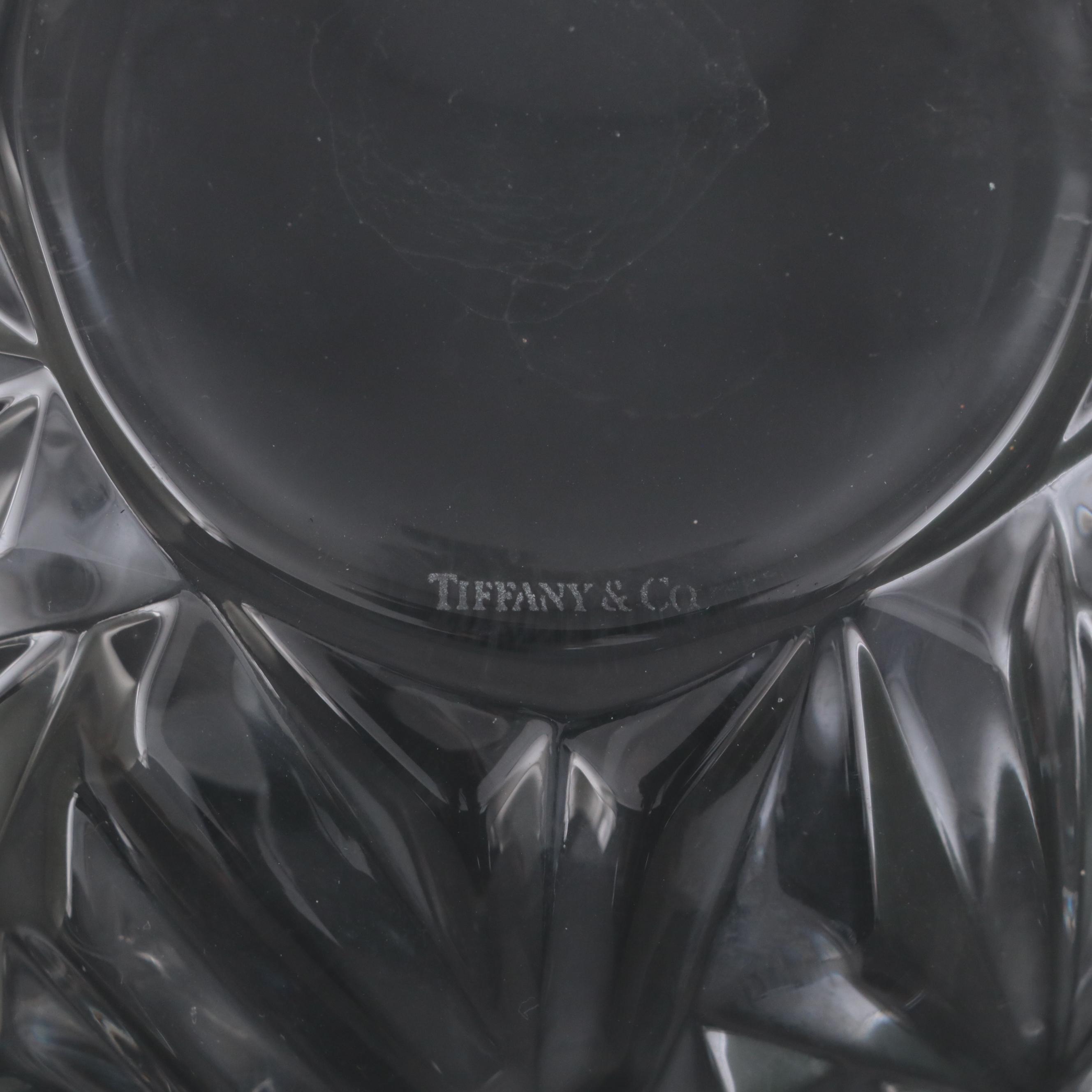 Tiffany & Co. "Rock Cut" Crystal Serving Bowl