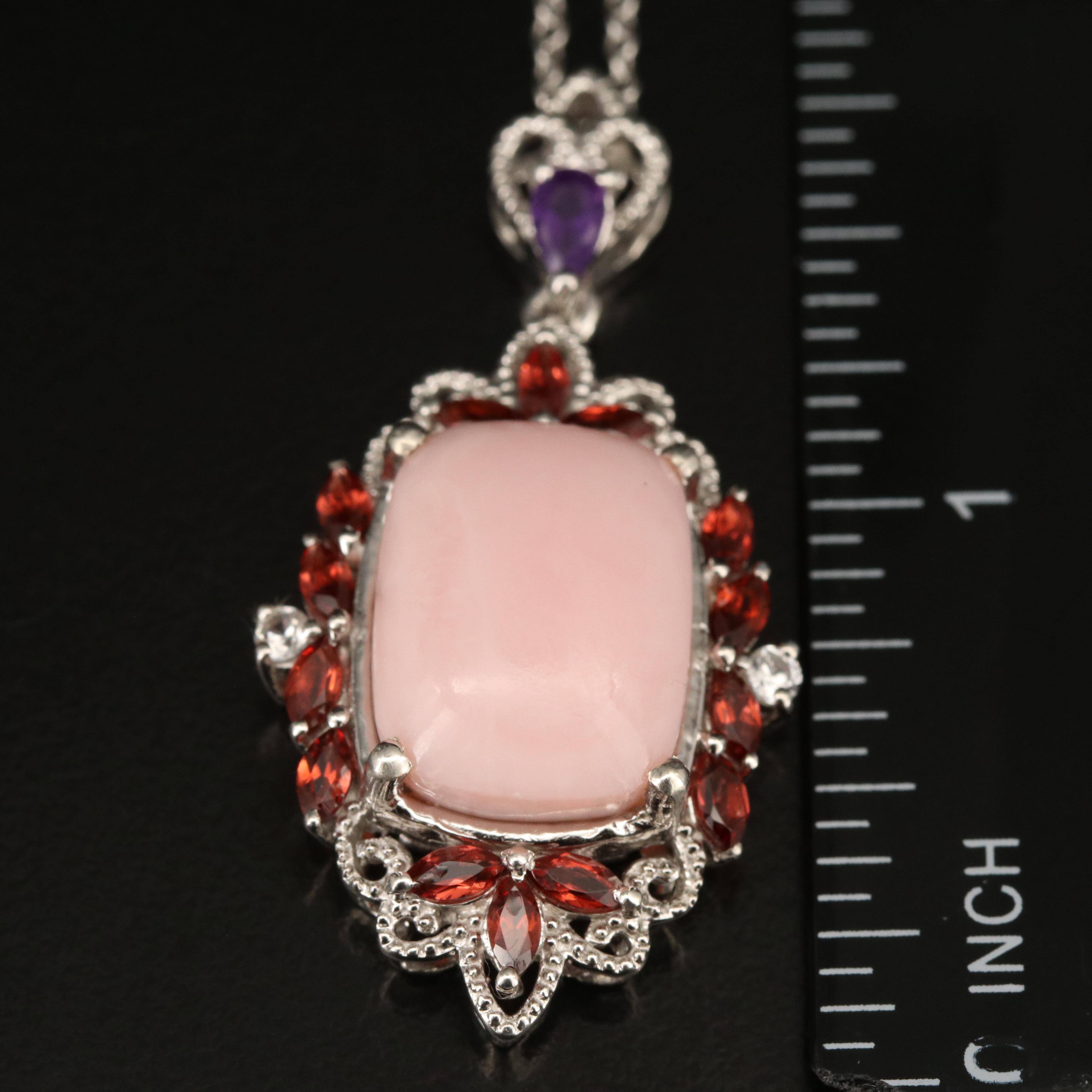 Sterling Common Opal, Garnet and Zircon Jewelry