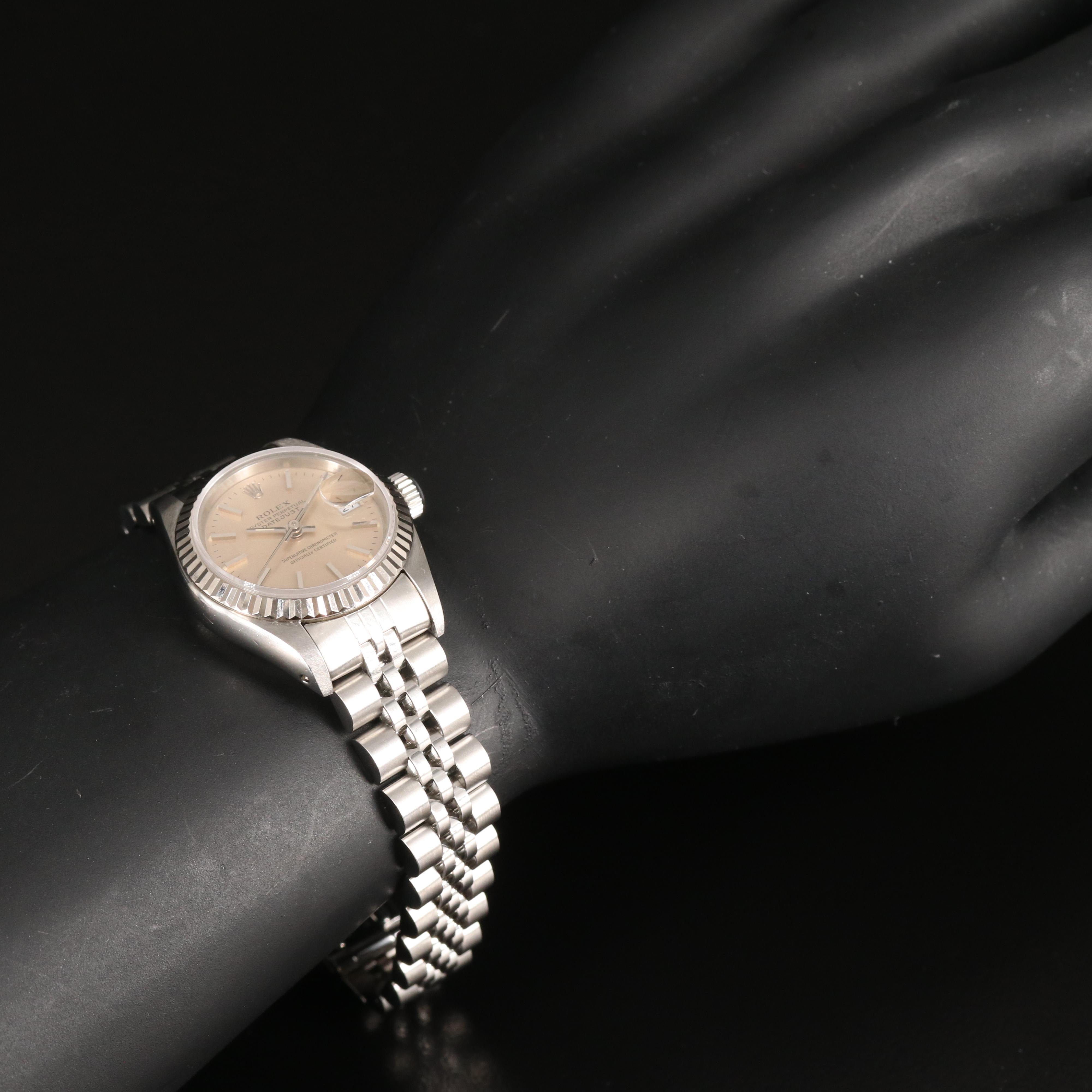 1990 Rolex 18K and Stainless Steel Oyster Perpetual Datejust Watch