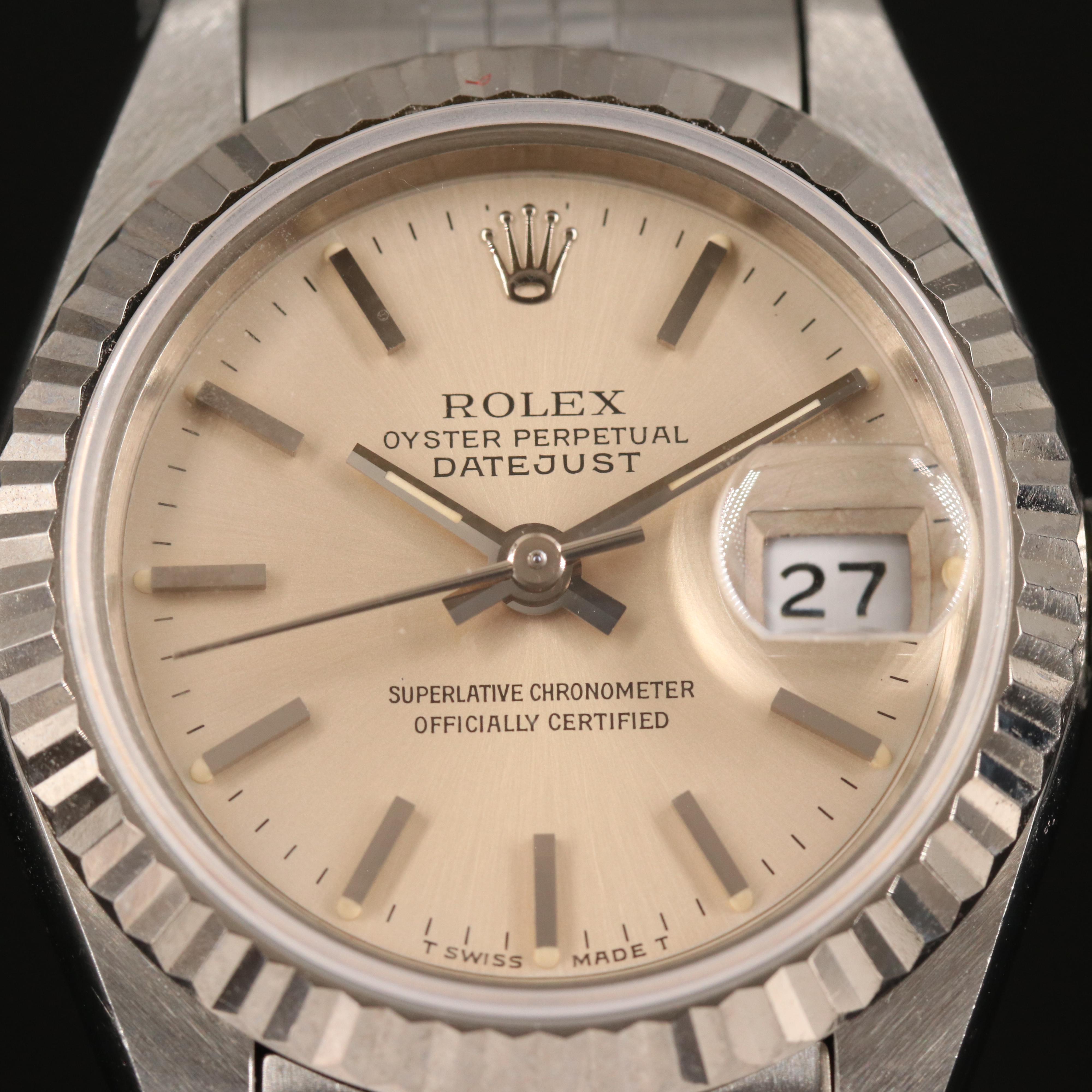1990 Rolex 18K and Stainless Steel Oyster Perpetual Datejust Watch
