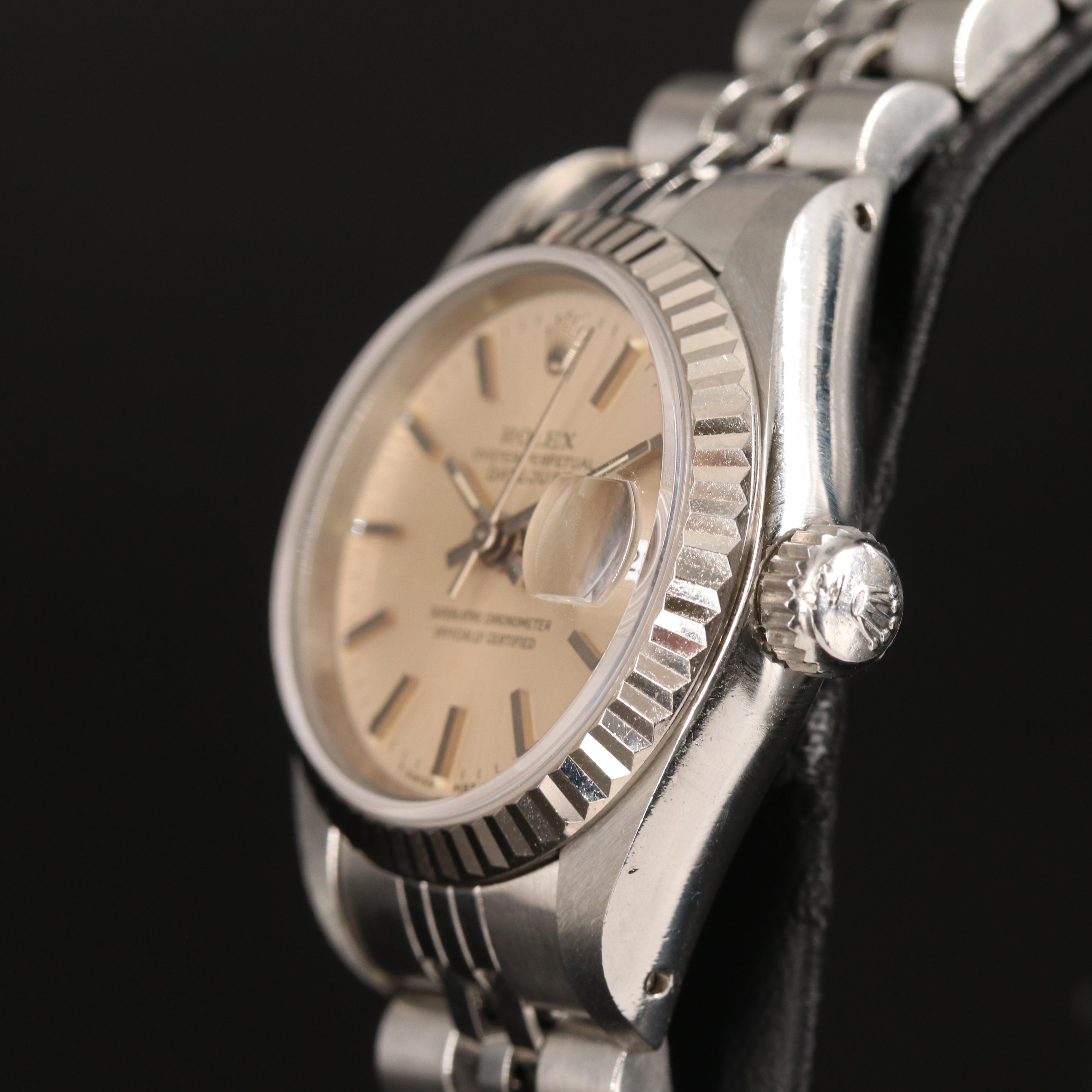 1990 Rolex 18K and Stainless Steel Oyster Perpetual Datejust Watch