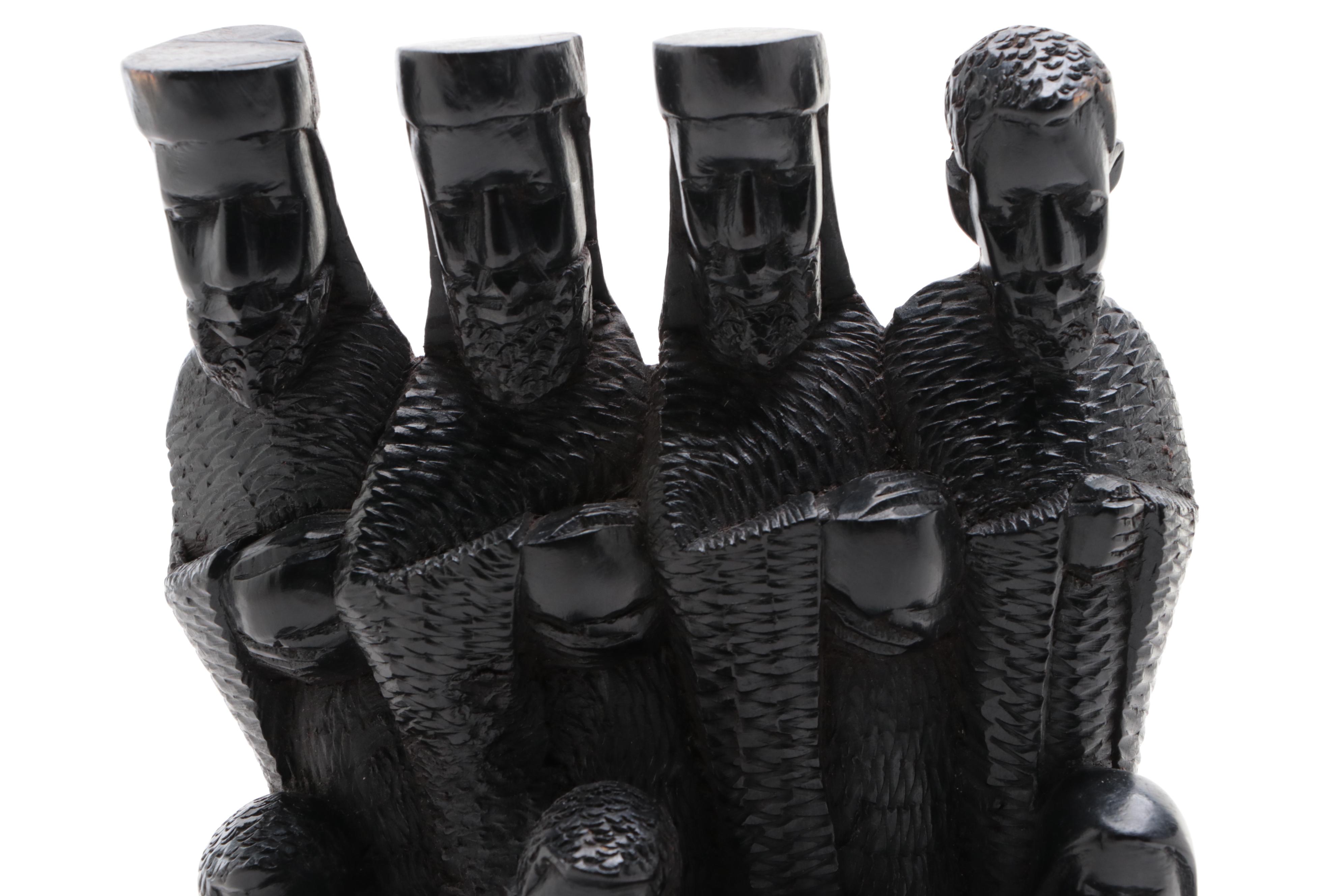 Kenyan Blackwood Nativity Sculpture