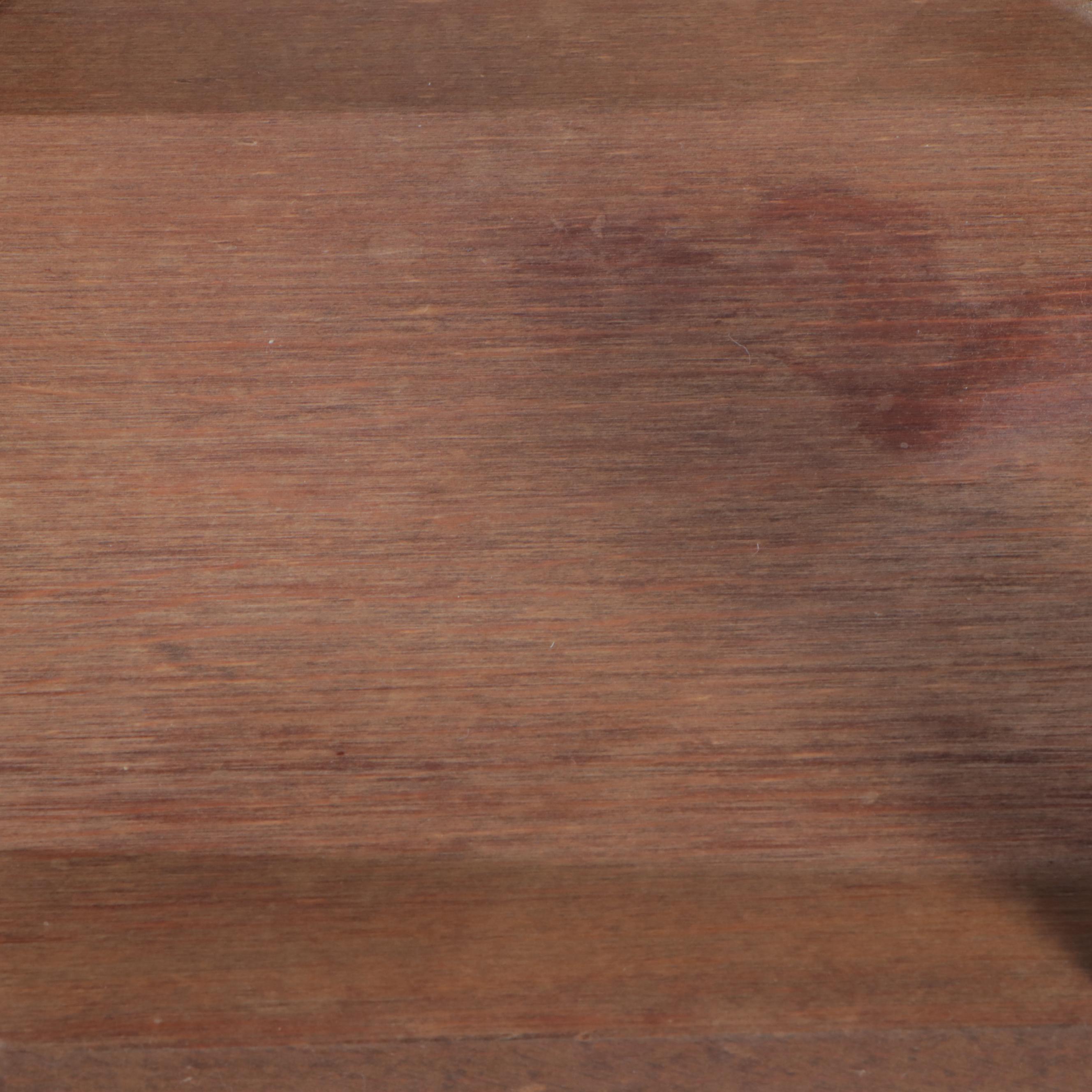 Pine and Ceramic Tile-Top Plant Stand