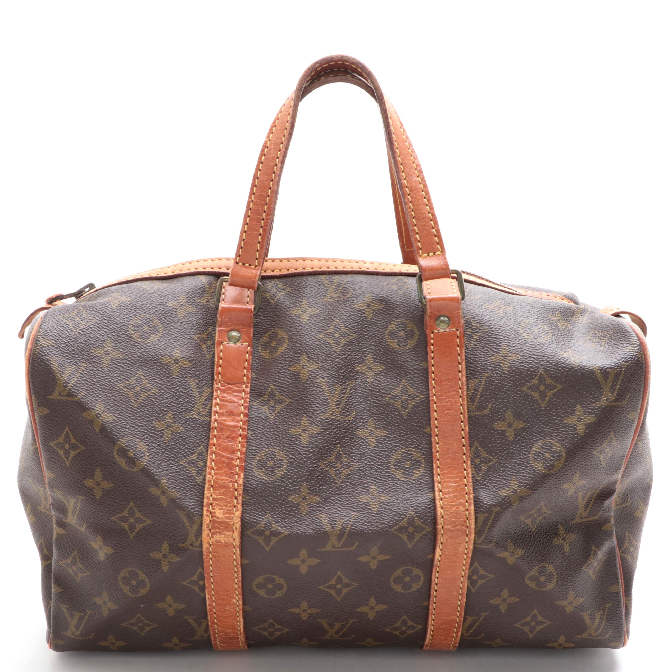 Louis Vuitton Sac Souple 35 in Monogram Canvas and Vachetta Leather