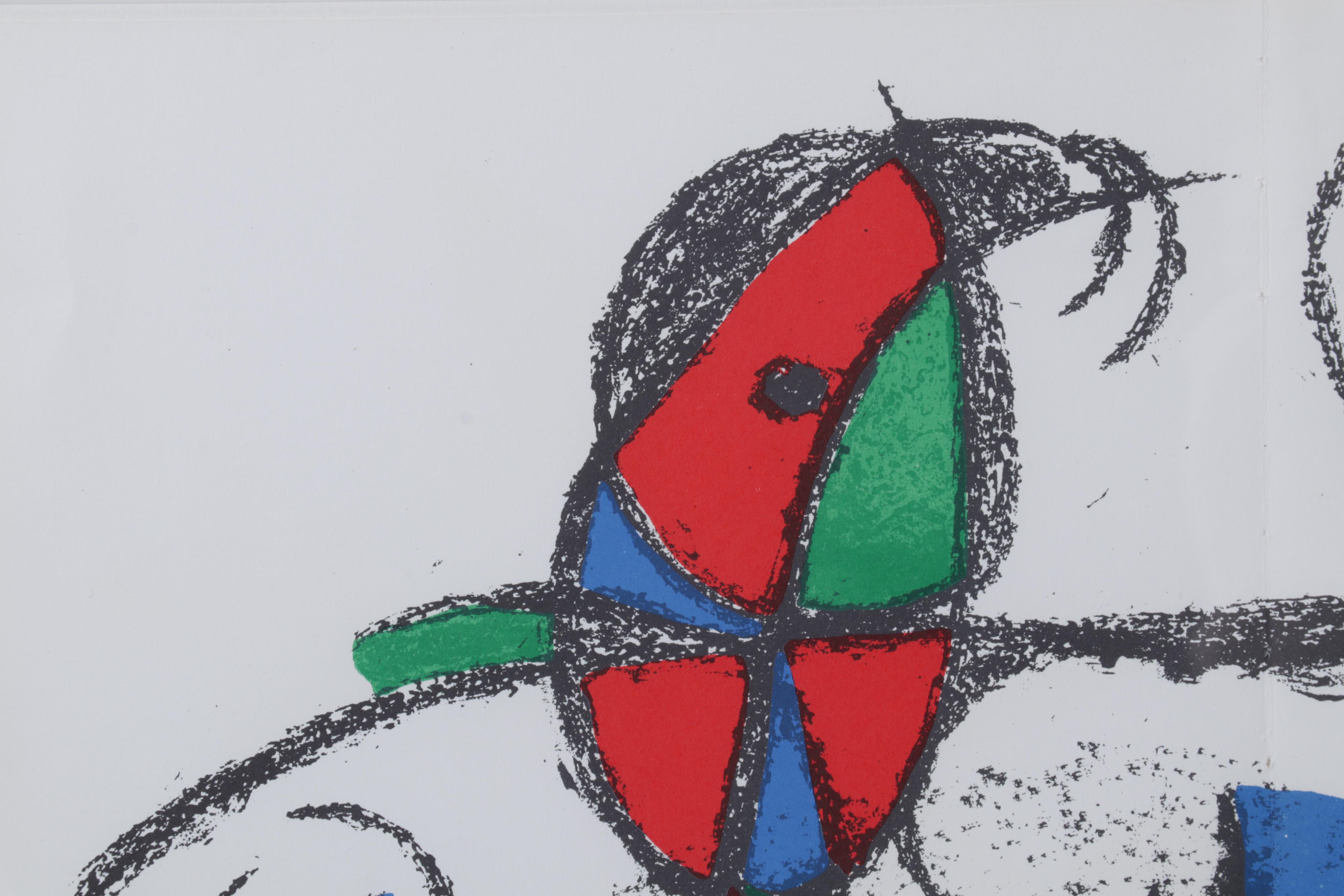 Joan Miró Double-Page Color Lithograph From "Lithographs II," 1975