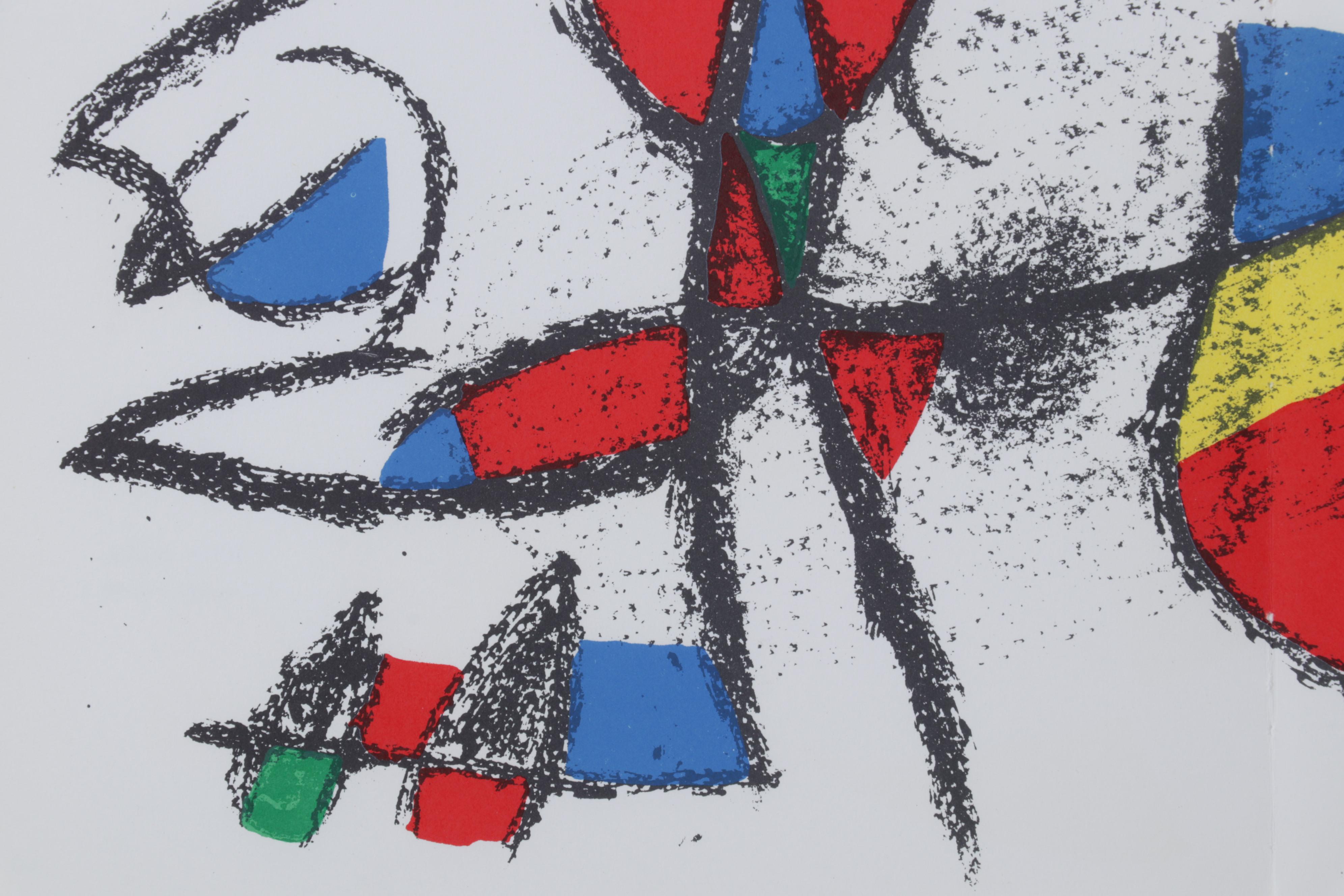 Joan Miró Double-Page Color Lithograph From "Lithographs II," 1975
