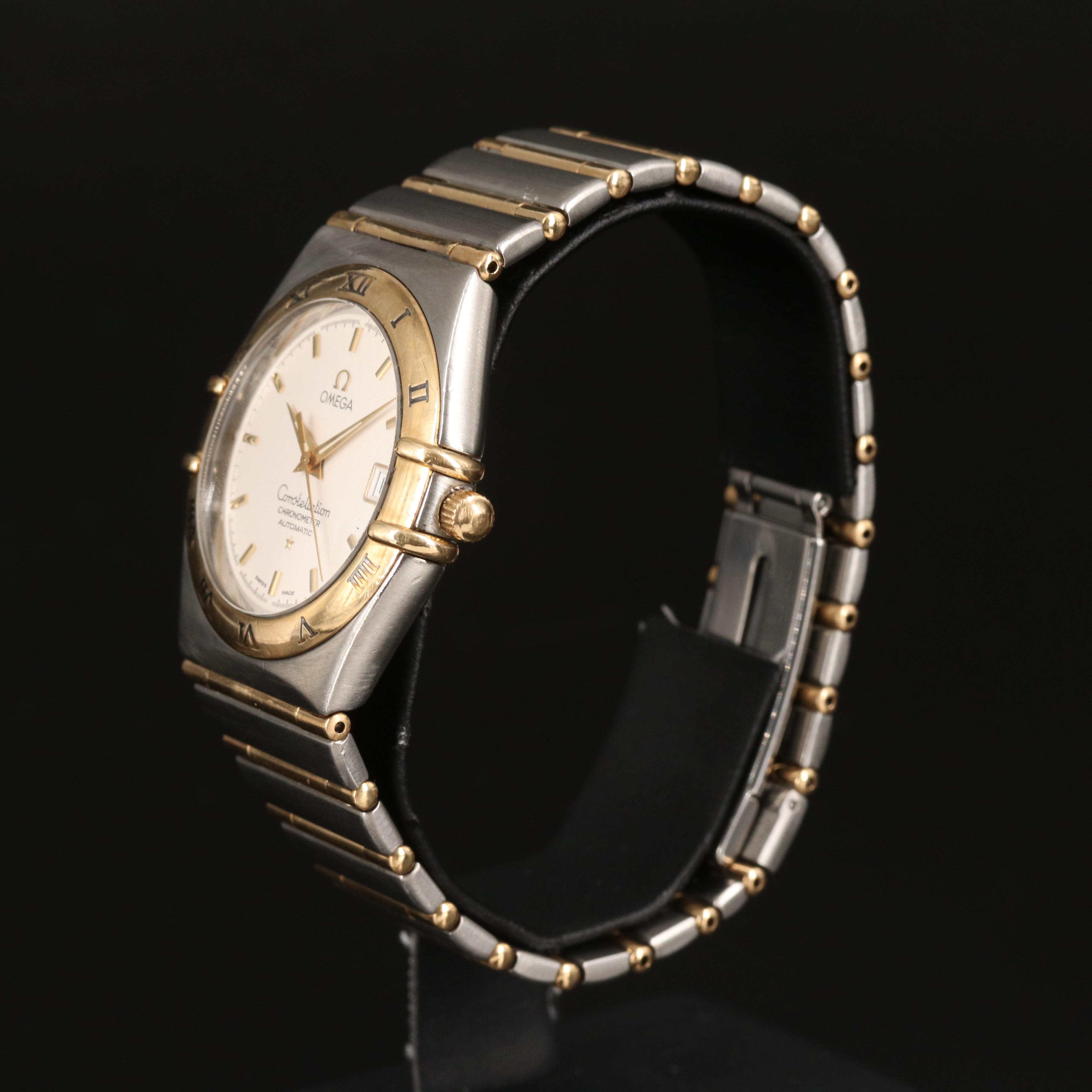 18K and Stainless Steel Omega Constellation Automatic Chronometer Watch