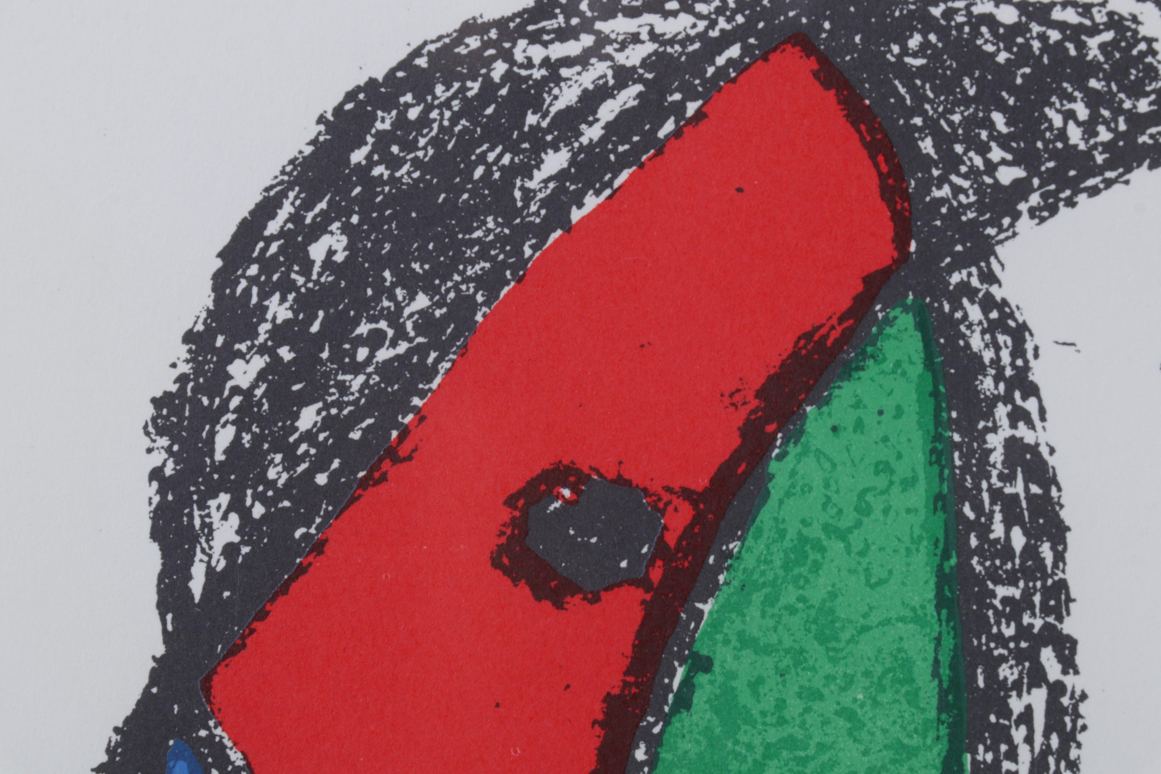 Joan Miró Double-Page Color Lithograph From "Lithographs II," 1975