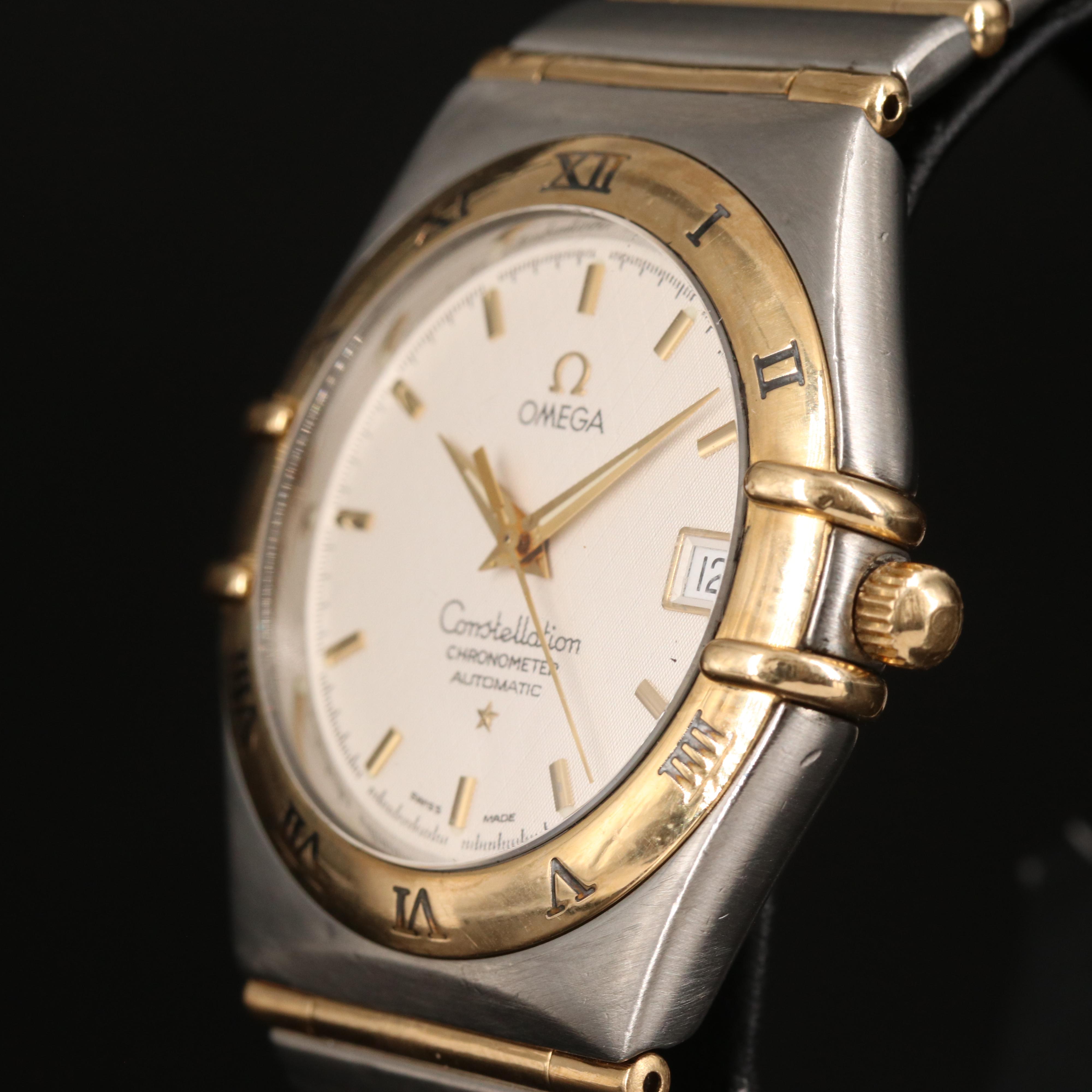 18K and Stainless Steel Omega Constellation Automatic Chronometer Watch