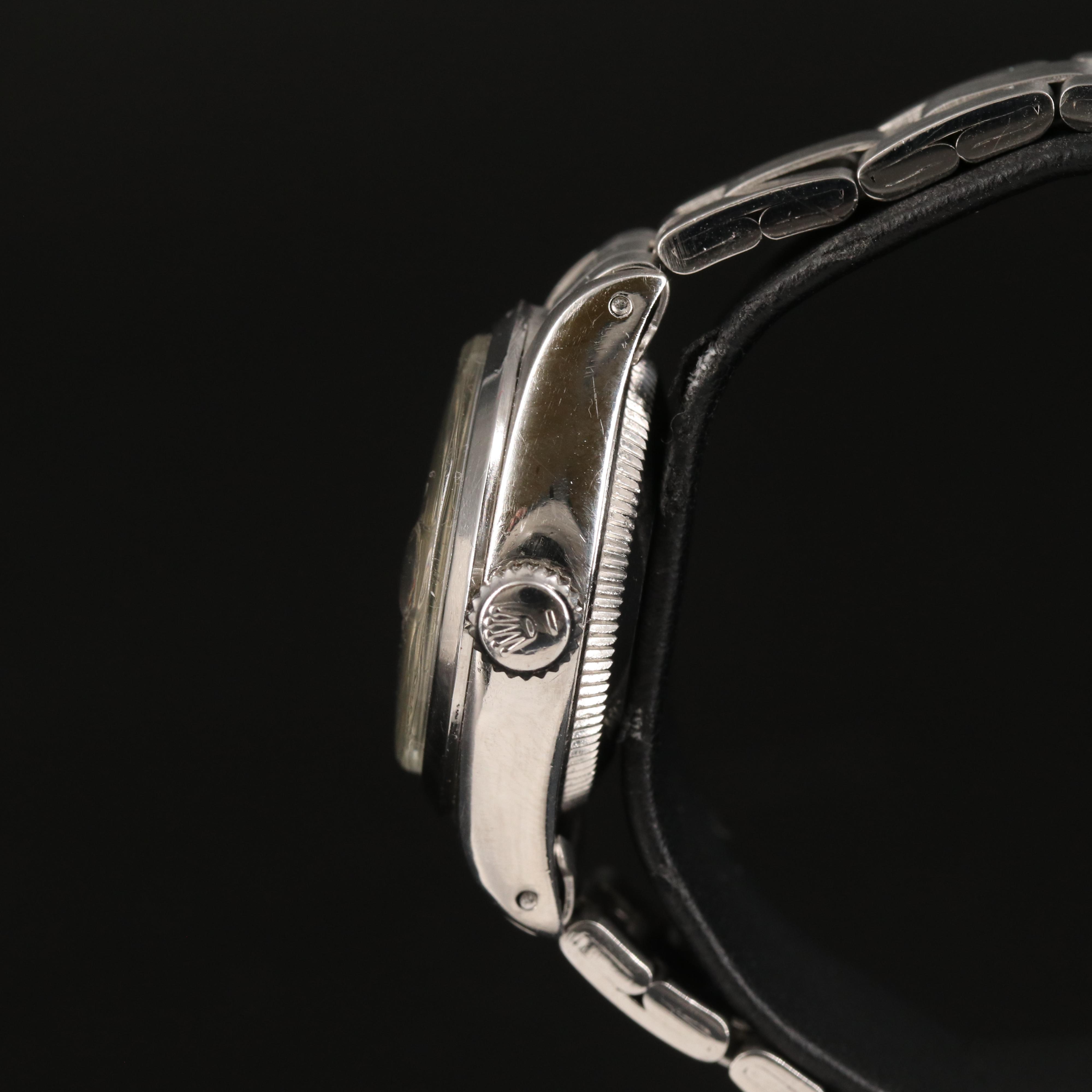 Vintage Rolex Oyster Perpetual Stainless Steel Date Watch