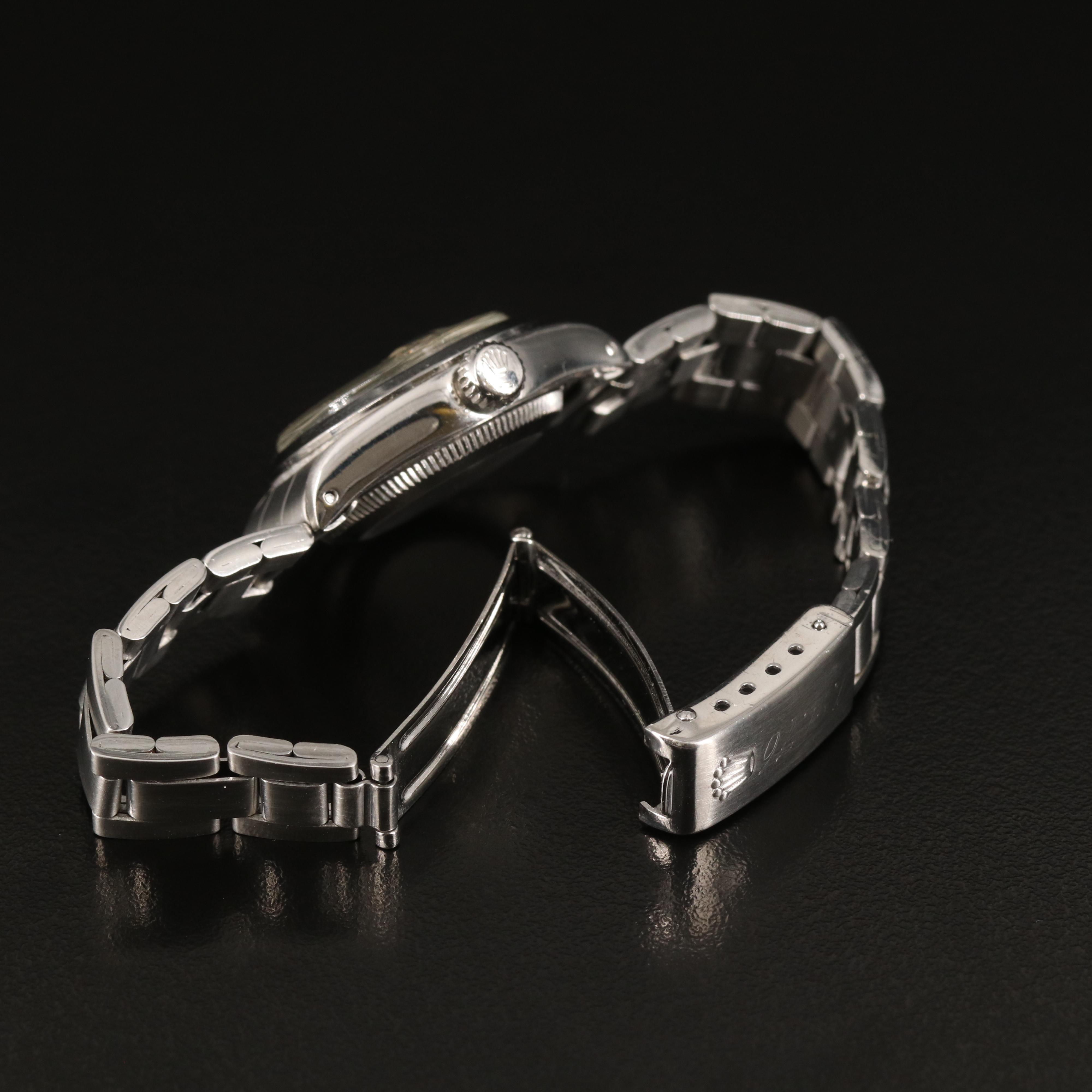 Vintage Rolex Oyster Perpetual Stainless Steel Date Watch