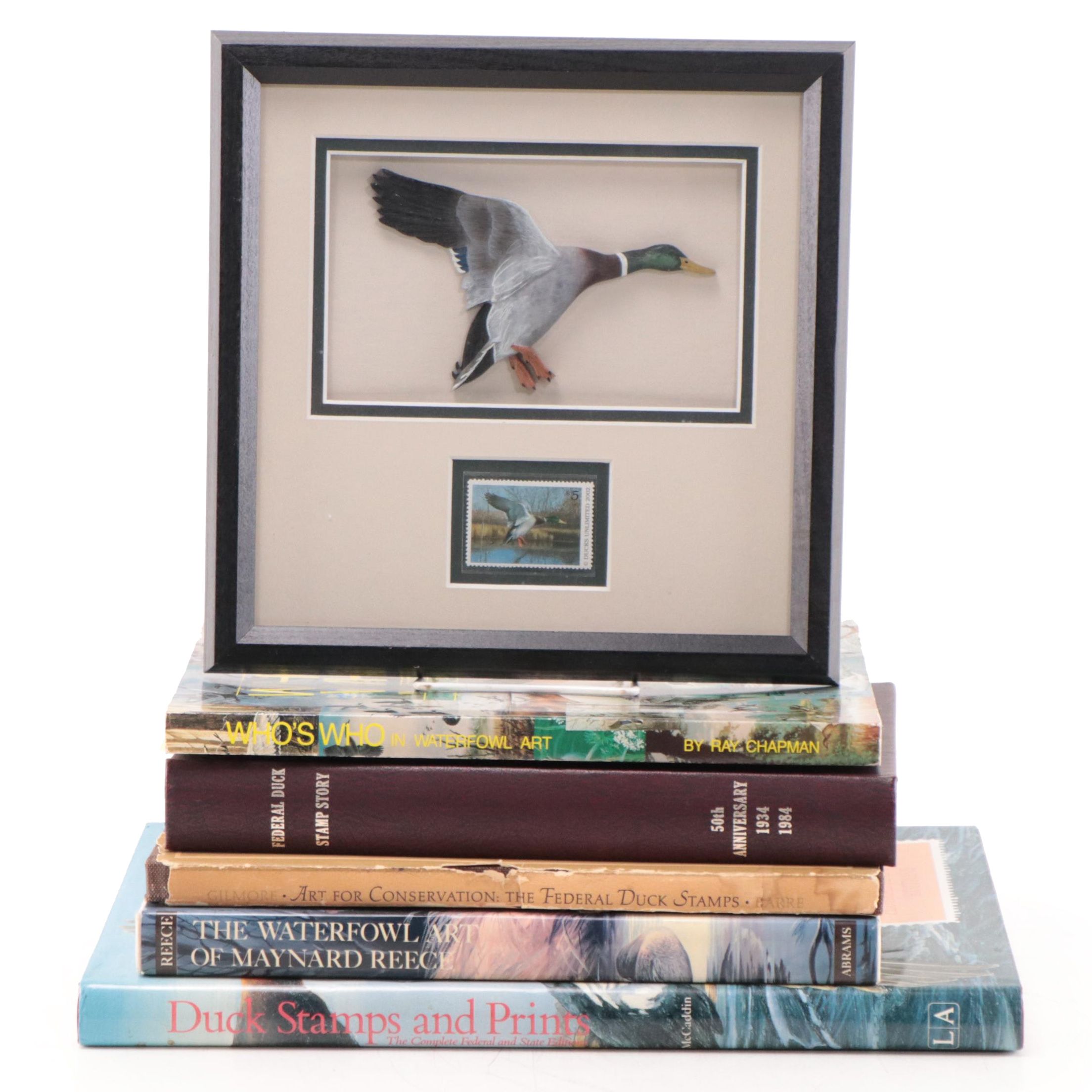 Ducks Unlimited Hand-Painted Resin Plaque With Stamp, Duck Books
