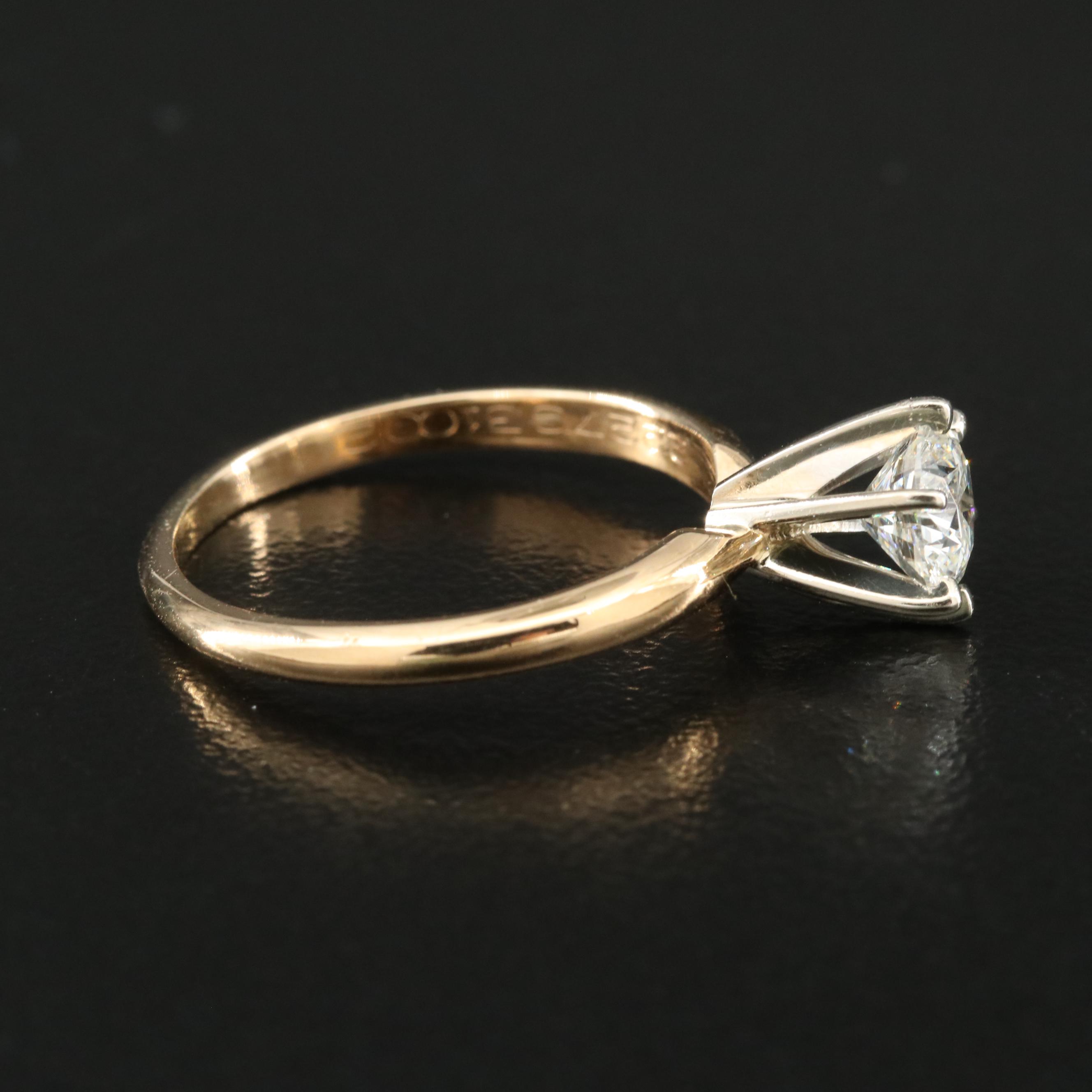 14K 0.74 CT Diamond Solitaire Ring