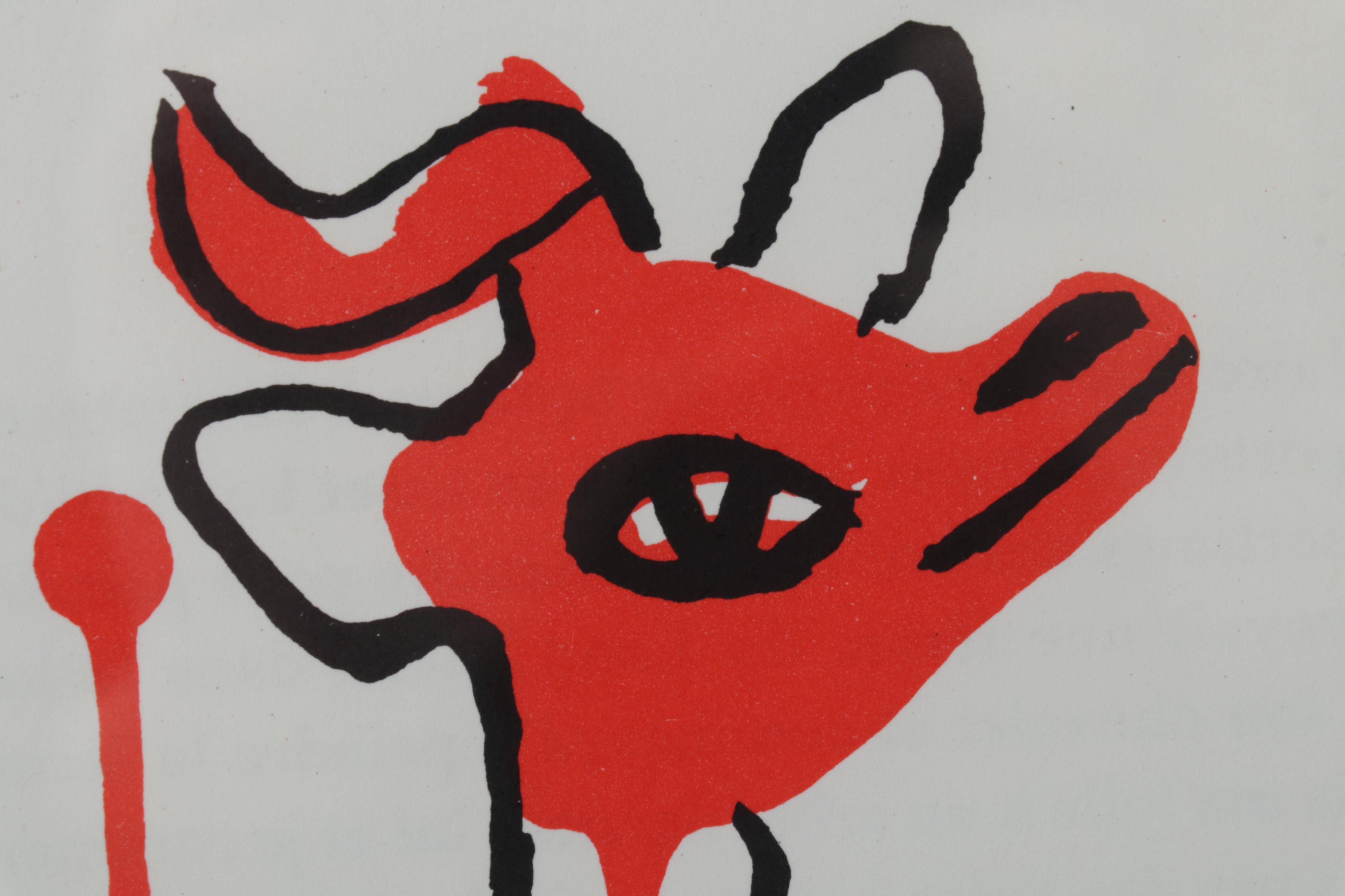 Alexander Calder Double-Page Color Lithograph for "Derrière le Miroir," 1966