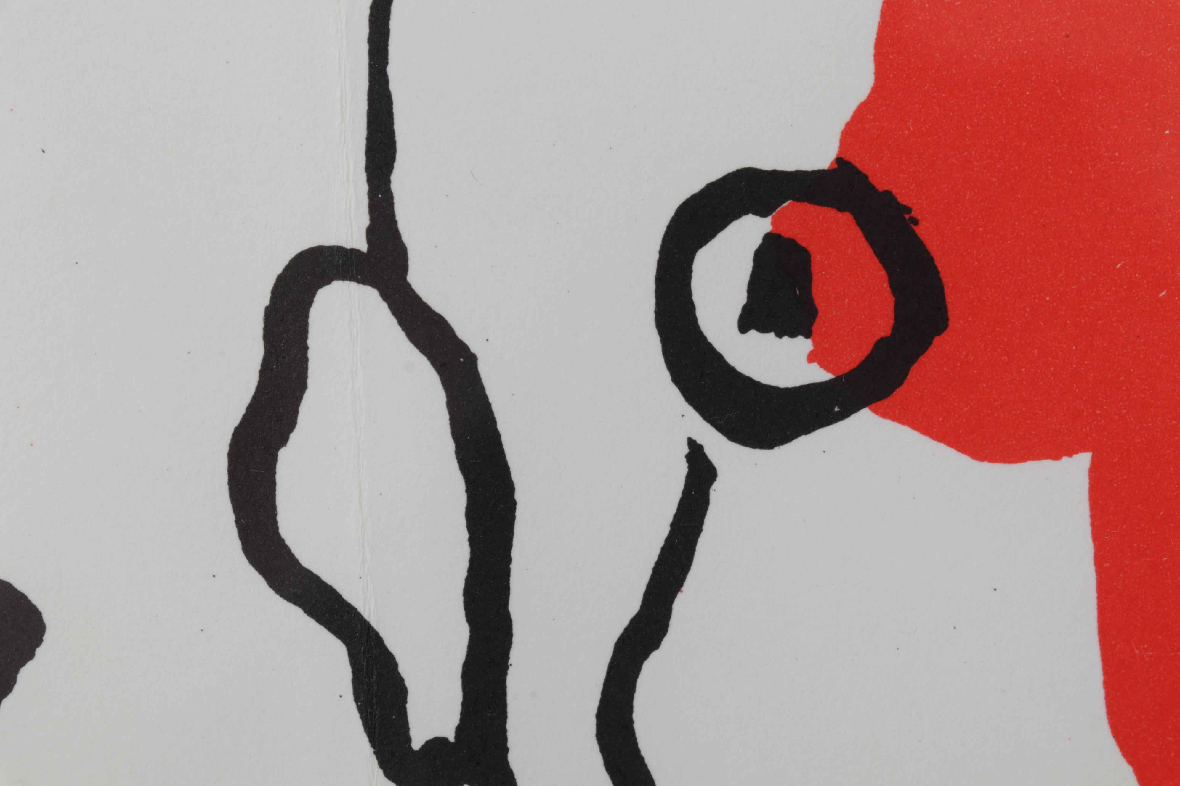 Alexander Calder Double-Page Color Lithograph for "Derrière le Miroir," 1966