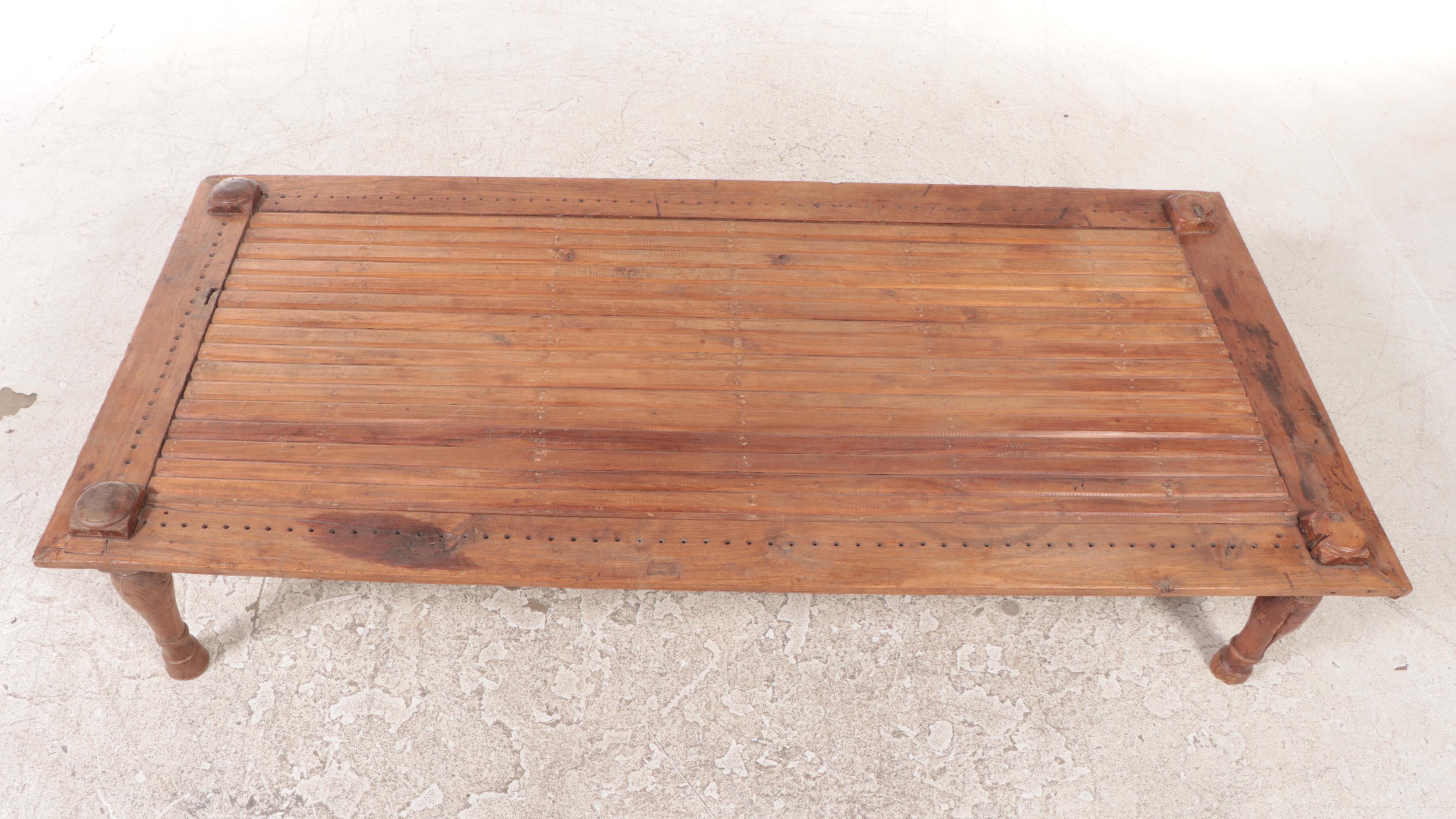 Indonesian Teak Weaving Table, 19th Century