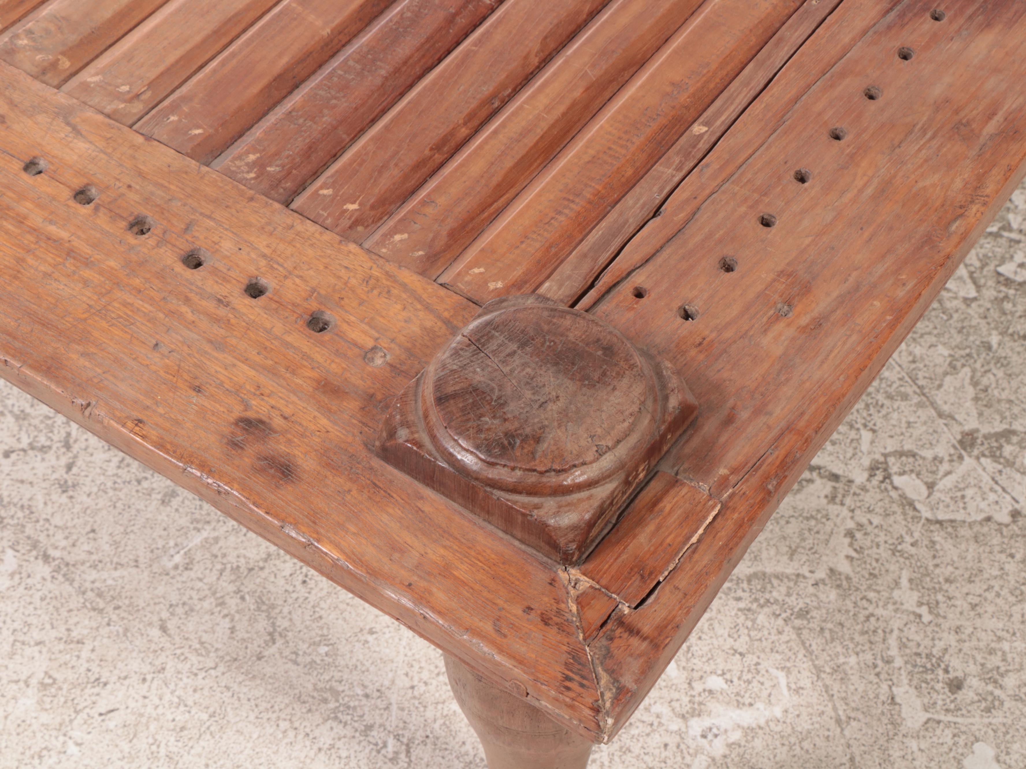 Indonesian Teak Weaving Table, 19th Century