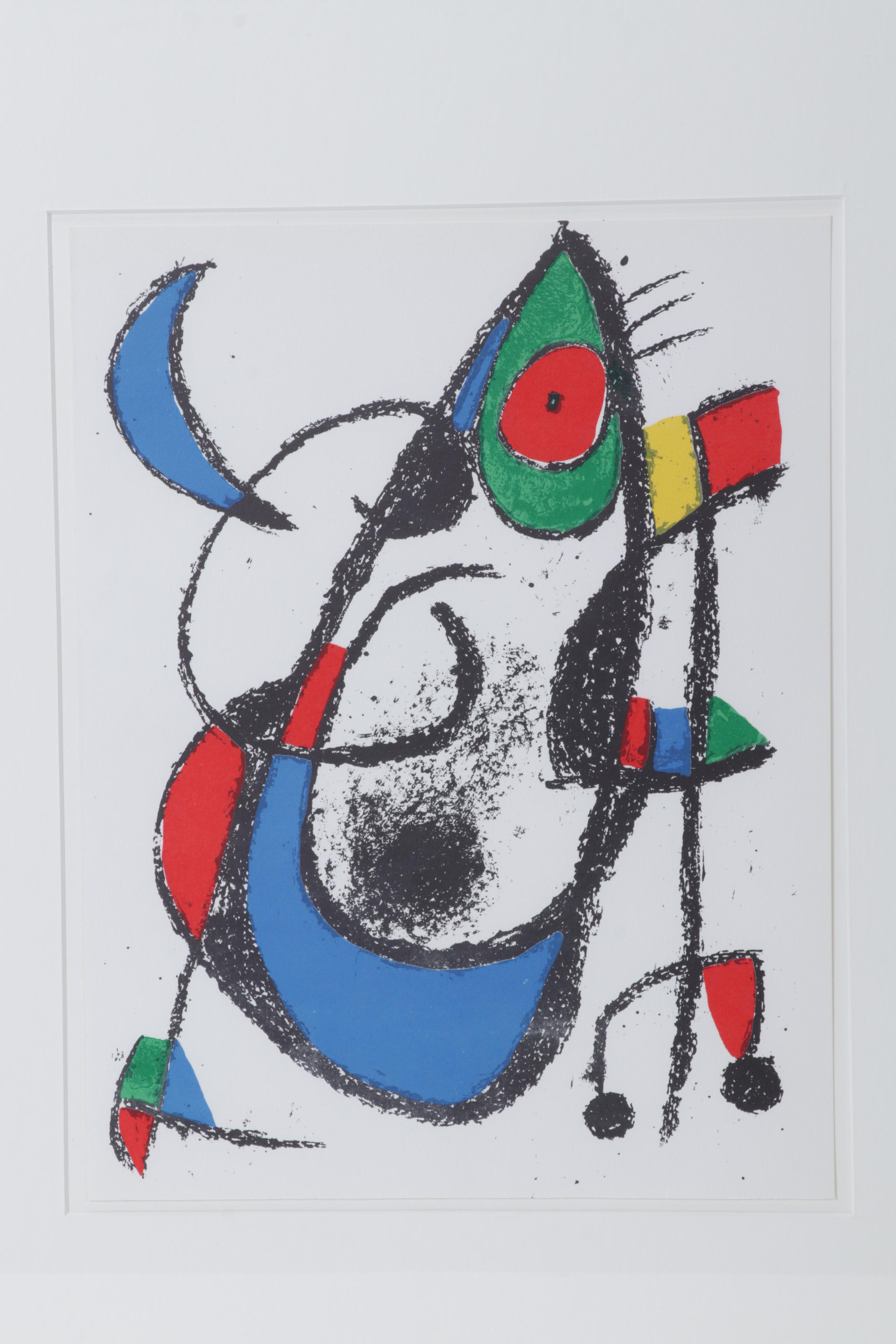 Joan Miró Color Lithograph From "Lithographs II," 1975
