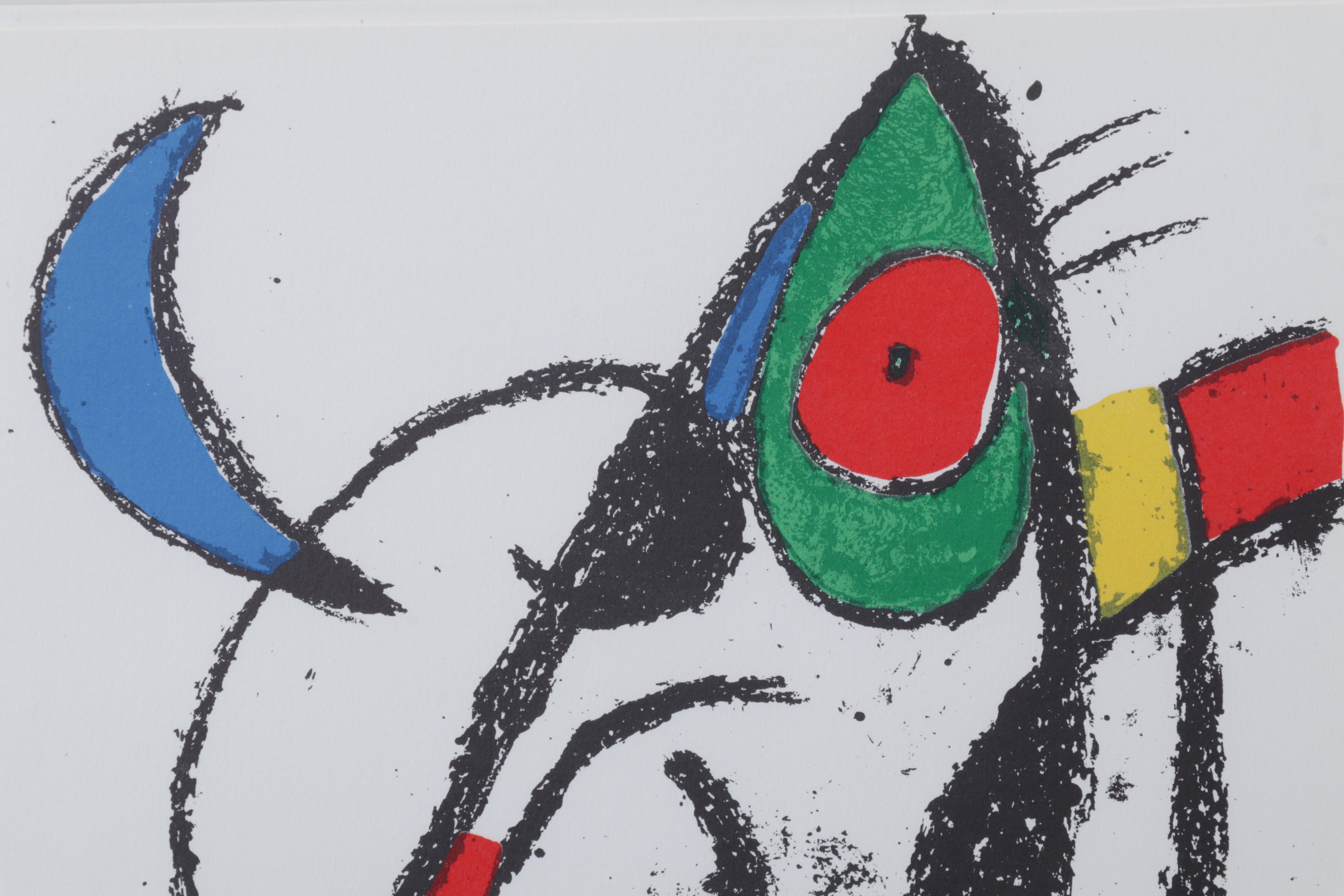 Joan Miró Color Lithograph From "Lithographs II," 1975